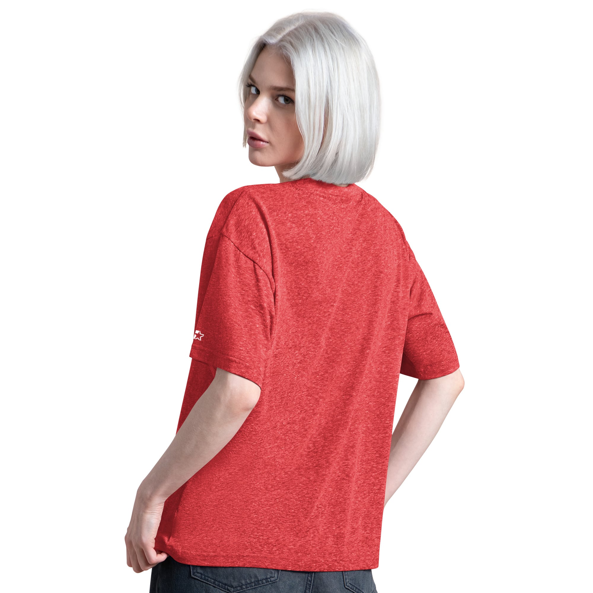 T-shirt Starter Scarlet pour femme, motif Jump Shot Boyfriend, mélange de trois matières