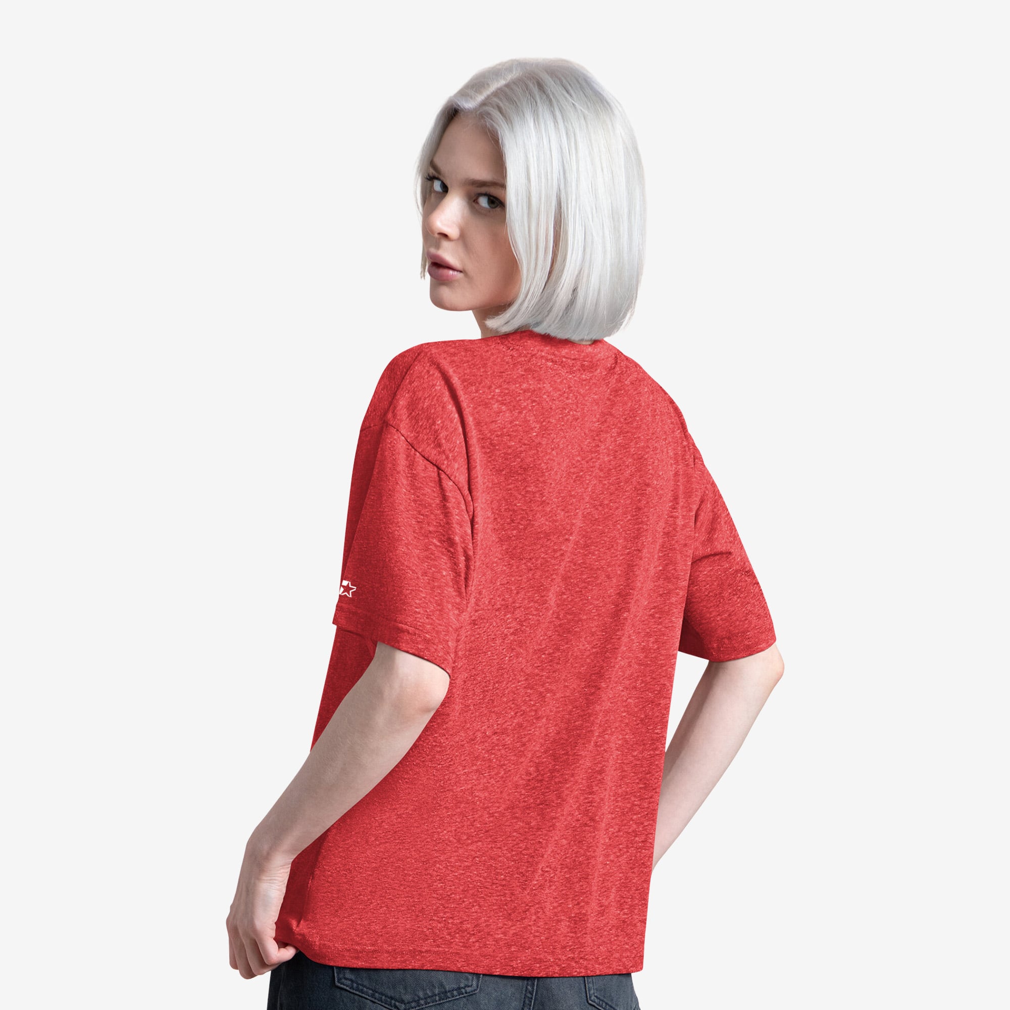 T-shirt Starter Scarlet pour femmes, motif tir en suspension des 49ers de San Francisco