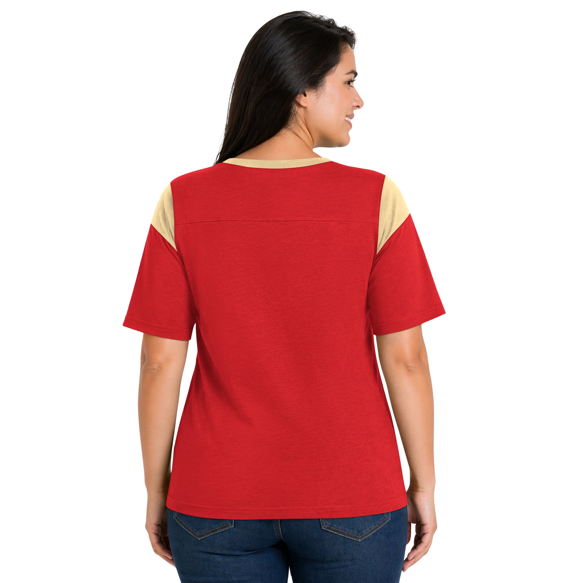 Women's Starter  Scarlet San Francisco 49ers Plus Linebacker Slub T-Shirt