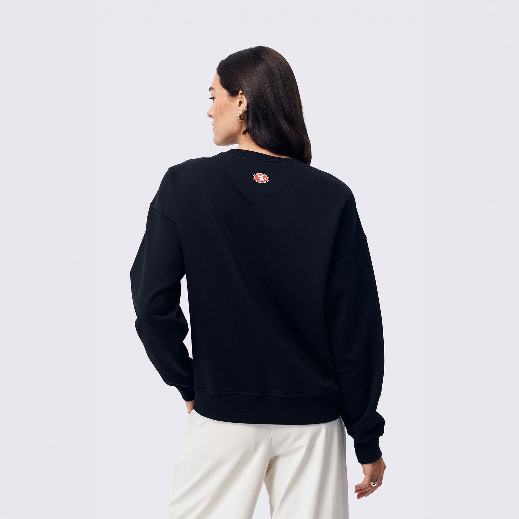 Sweat-shirt Terez noir pour femme, logo pierre précieuse des 49ers de San Francisco