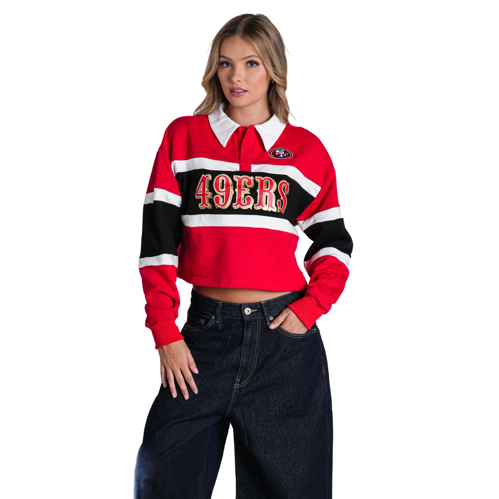 Polo de rugby pour femme The Wild Collective Scarlet San Francisco 49ers
