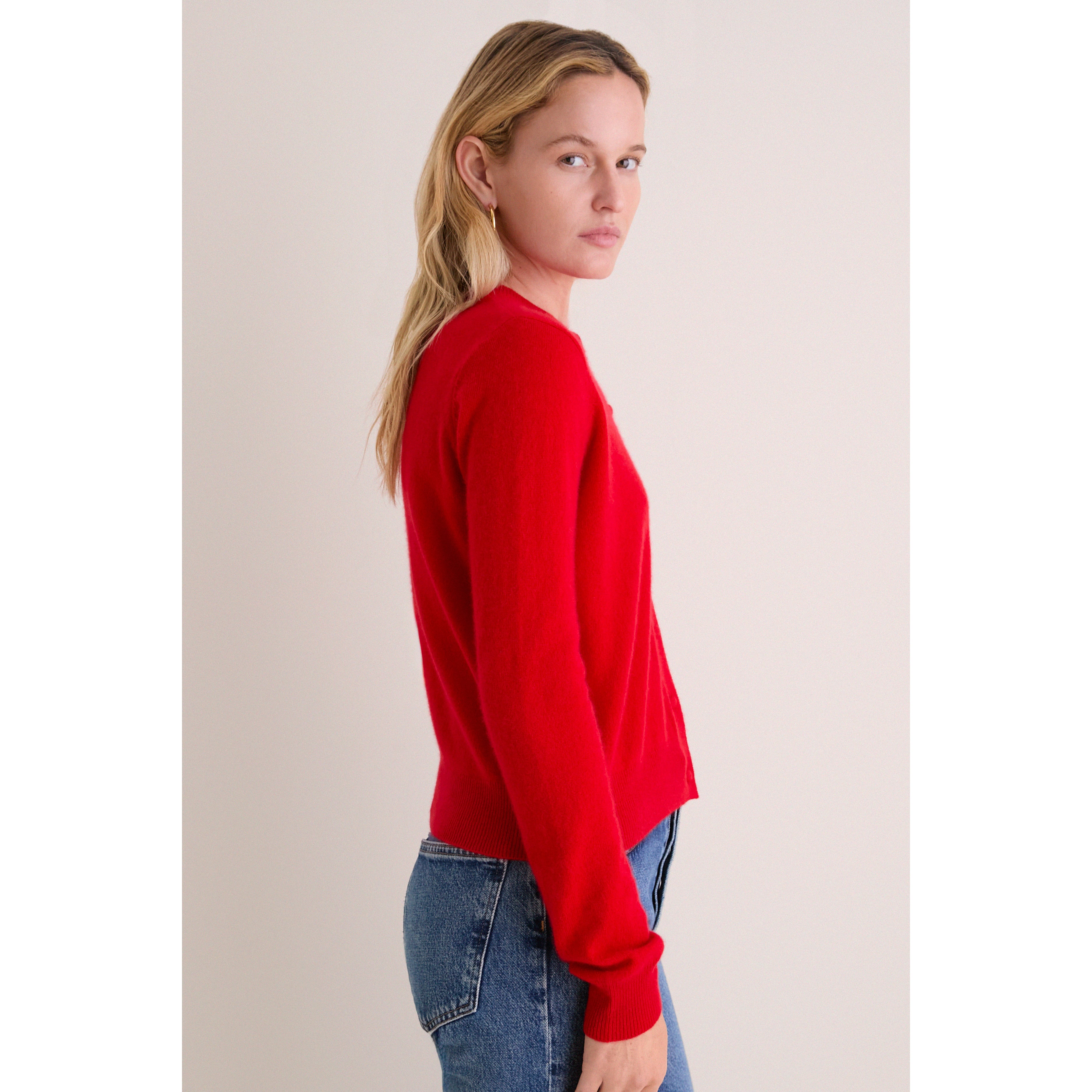 Gilet en cachemire à boutons Tuckernuck Scarlet San Francisco 49ers pour femme