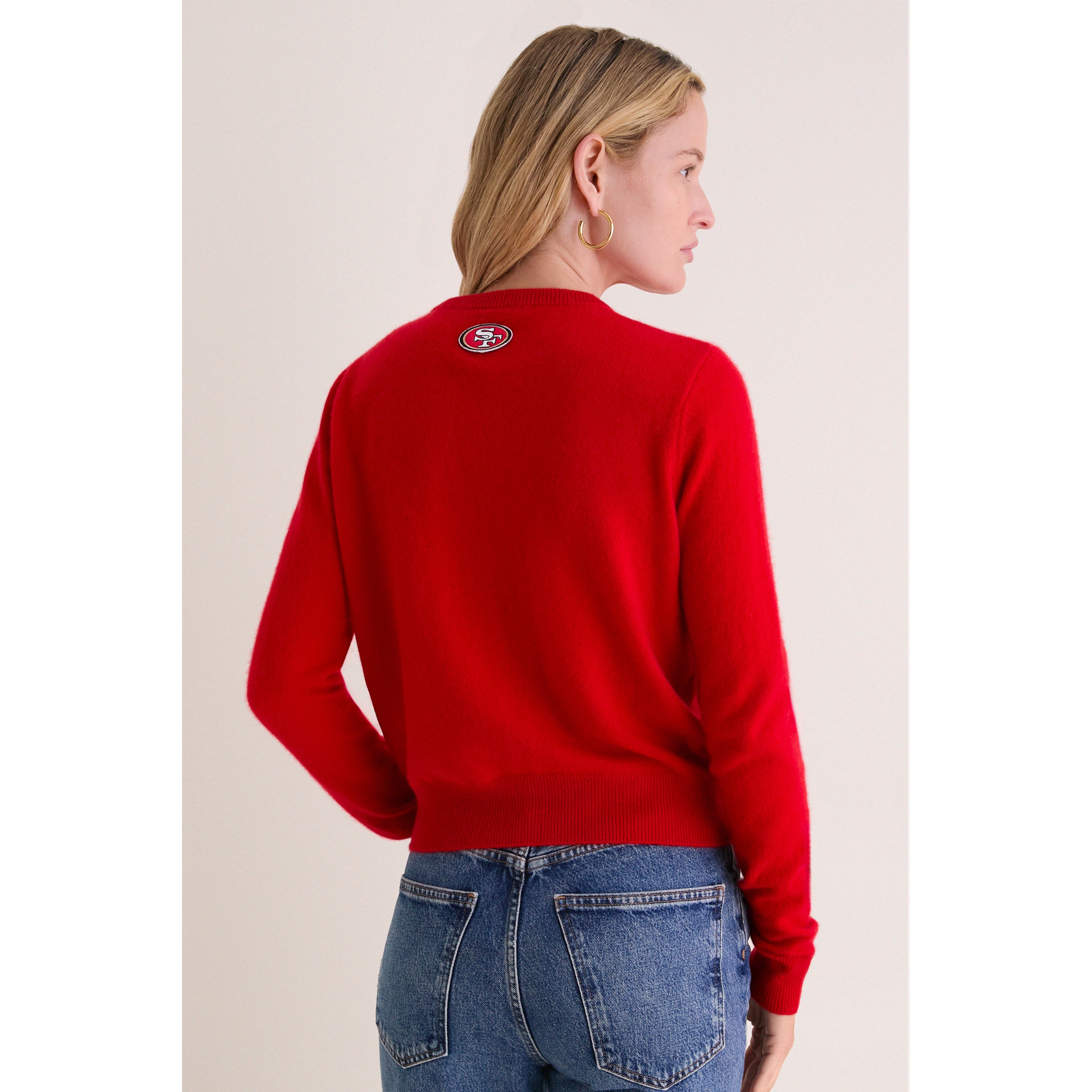 Gilet en cachemire à boutons Tuckernuck Scarlet San Francisco 49ers pour femme