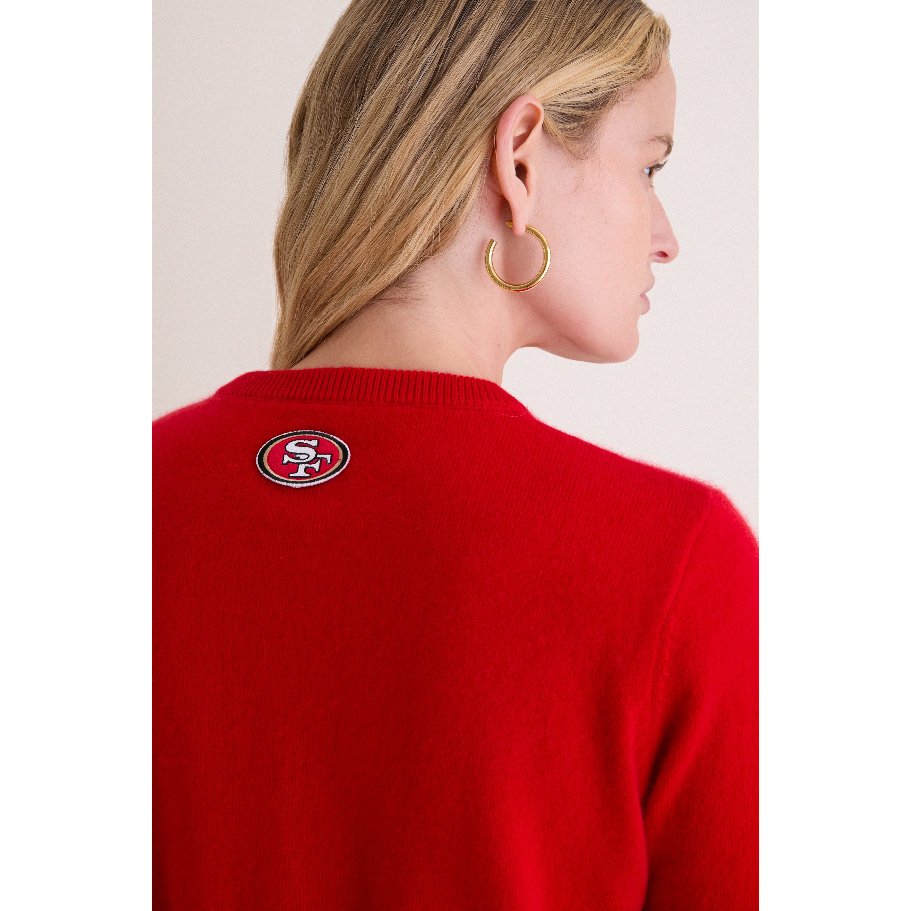 Gilet en cachemire à boutons Tuckernuck Scarlet San Francisco 49ers pour femme