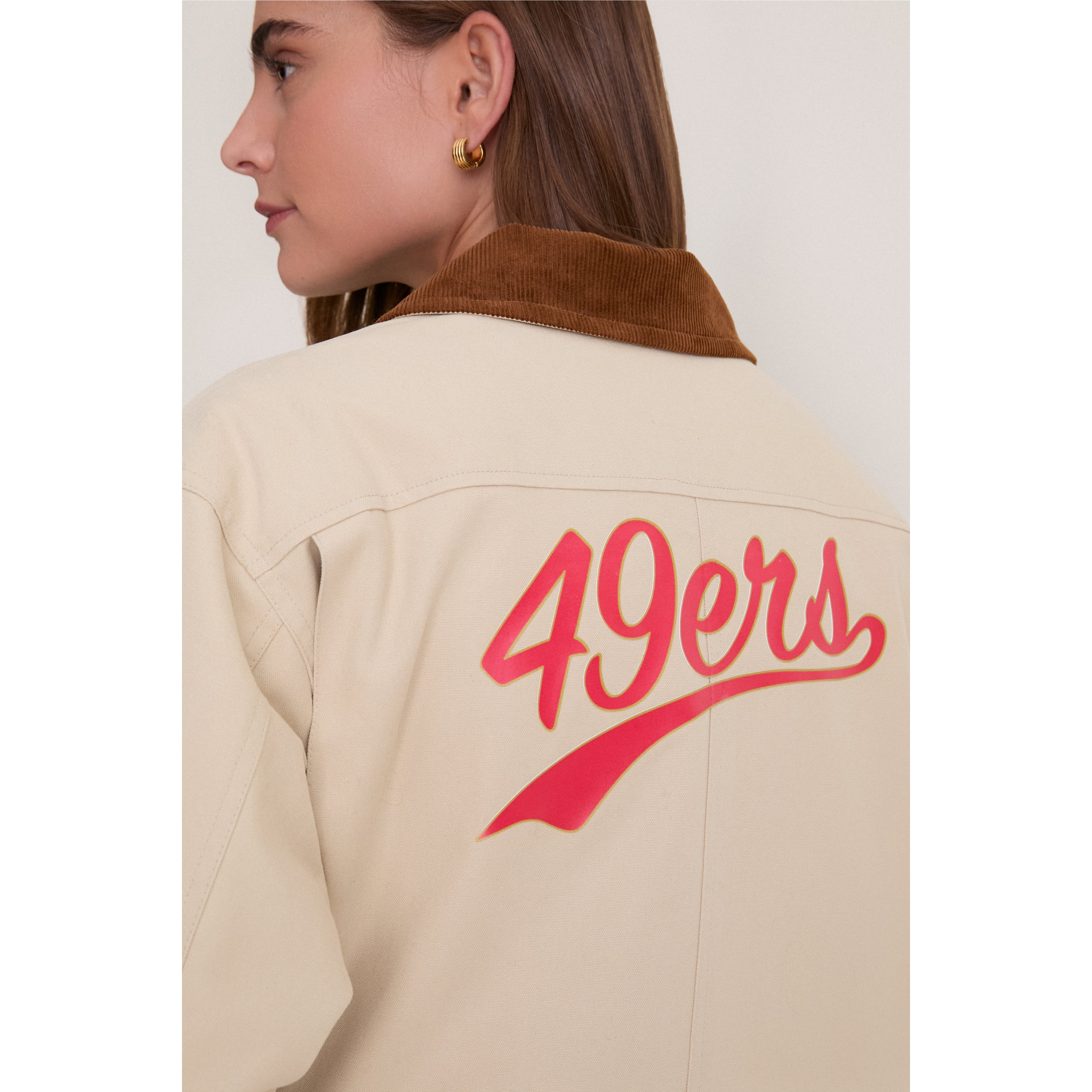 Veste de grange Tuckernuck Stone pour femmes, San Francisco 49ers, à boutons-pression.