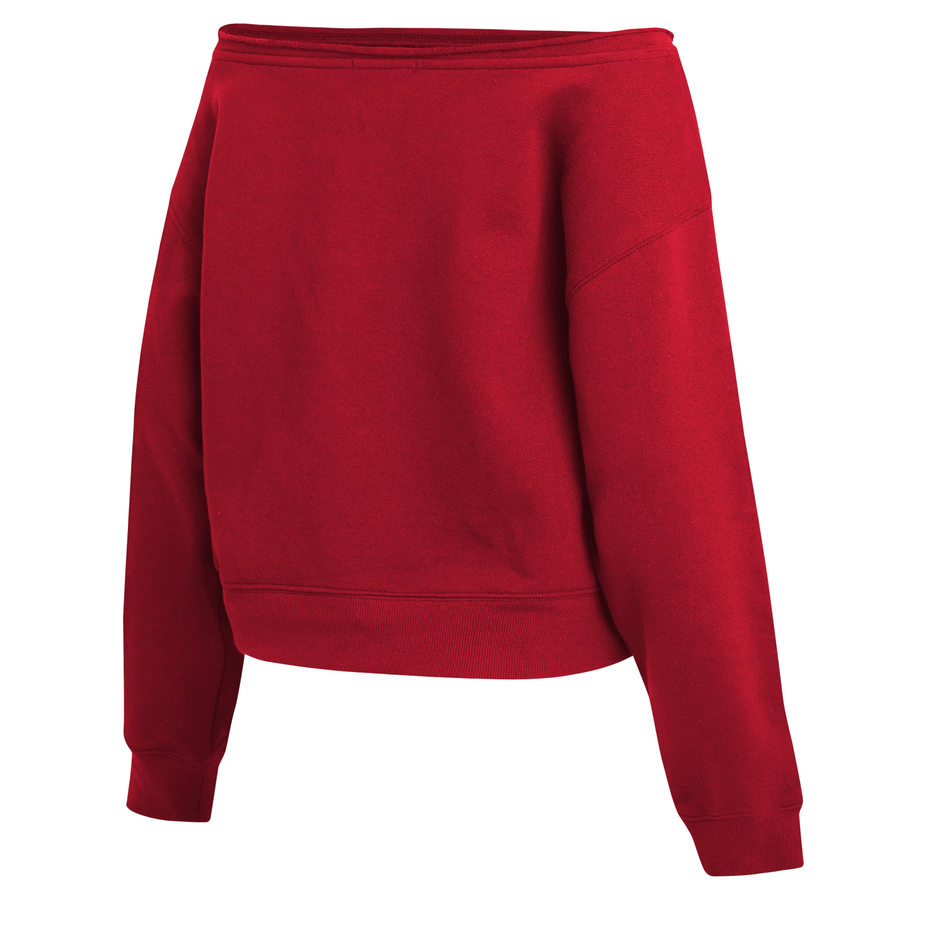 Women's WEAR by Erin Andrews  Scarlet San Francisco 49ers Off-the-Shoulder Sweatshirt