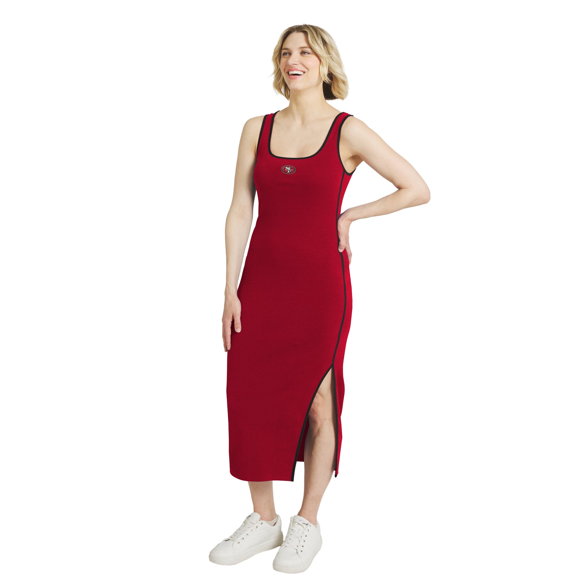 Women's WEAR by Erin Andrews  Scarlet San Francisco 49ers Ribbed Tank Dress