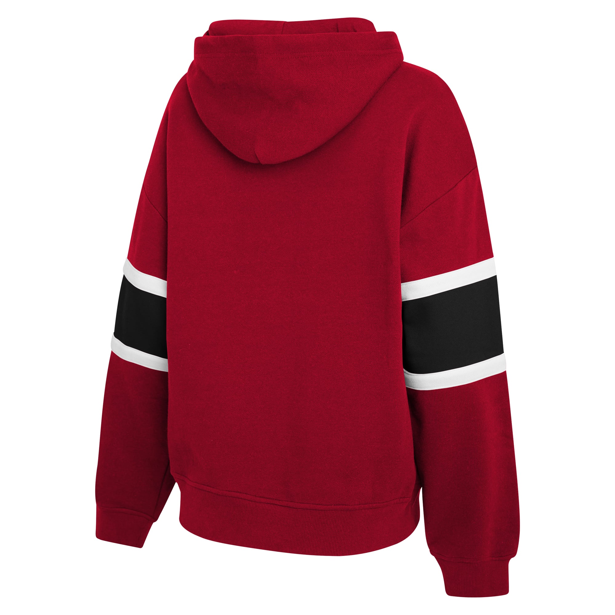 Sweat à capuche rayé rouge écarlate des 49ers de San Francisco, collection femme WEAR by Erin Andrews