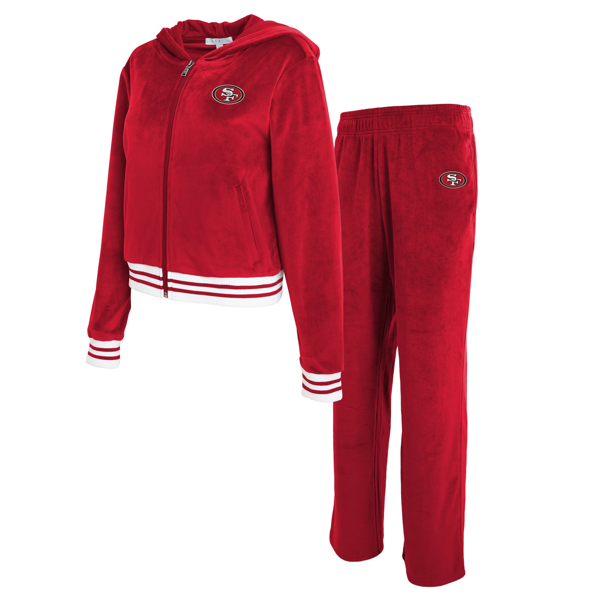 Survêtement en velours rouge écarlate des 49ers de San Francisco, collection femme WEAR by Erin Andrews