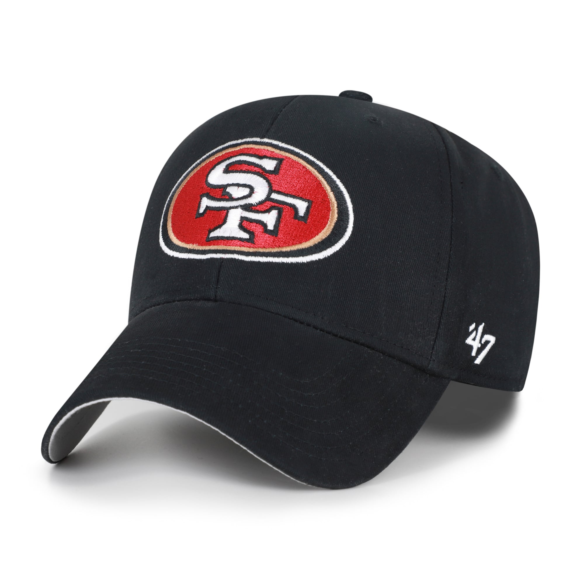 Casquette ajustable noire pour jeunes des 49ers de San Francisco, modèle 47, MVP