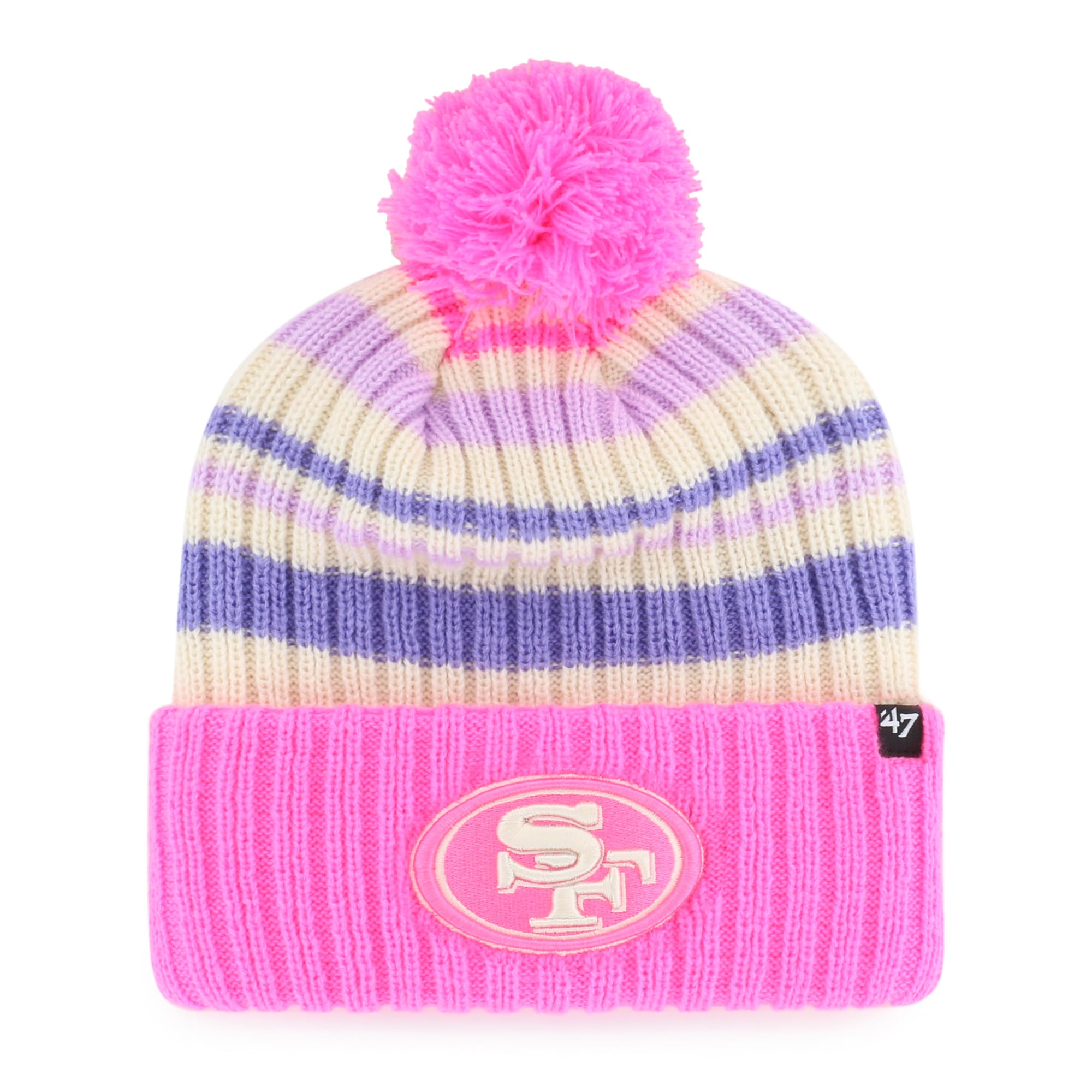 Youth '47 Pink San Francisco 49ers Snow Fort Cuffed Knit Hat