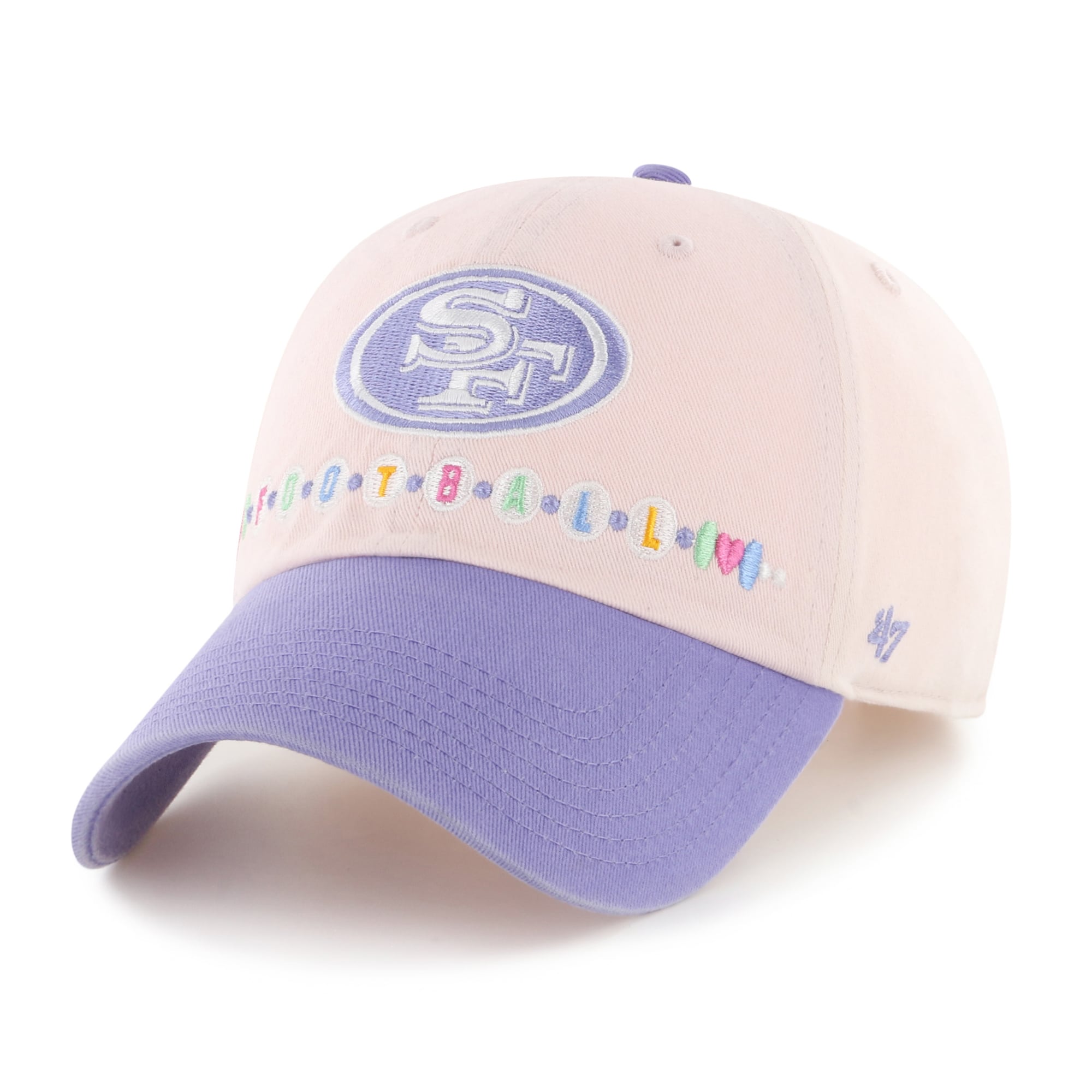 Youth '47 Pink/Purple San Francisco 49ers Friendship Bracelet Clean Up Adjustable Hat