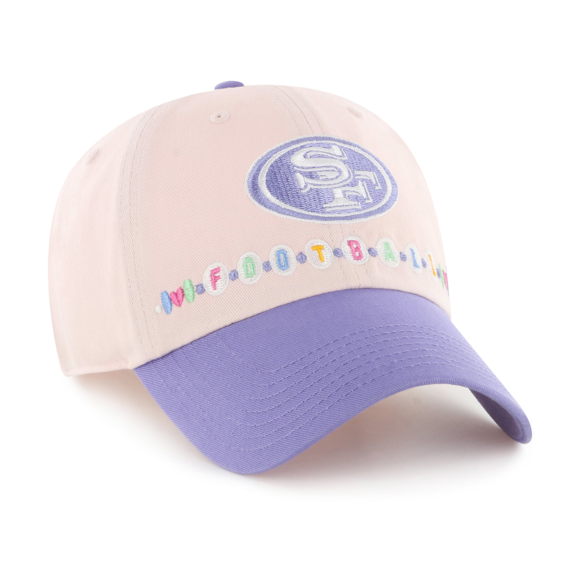 Youth '47 Pink/Purple San Francisco 49ers Friendship Bracelet Clean Up Adjustable Hat