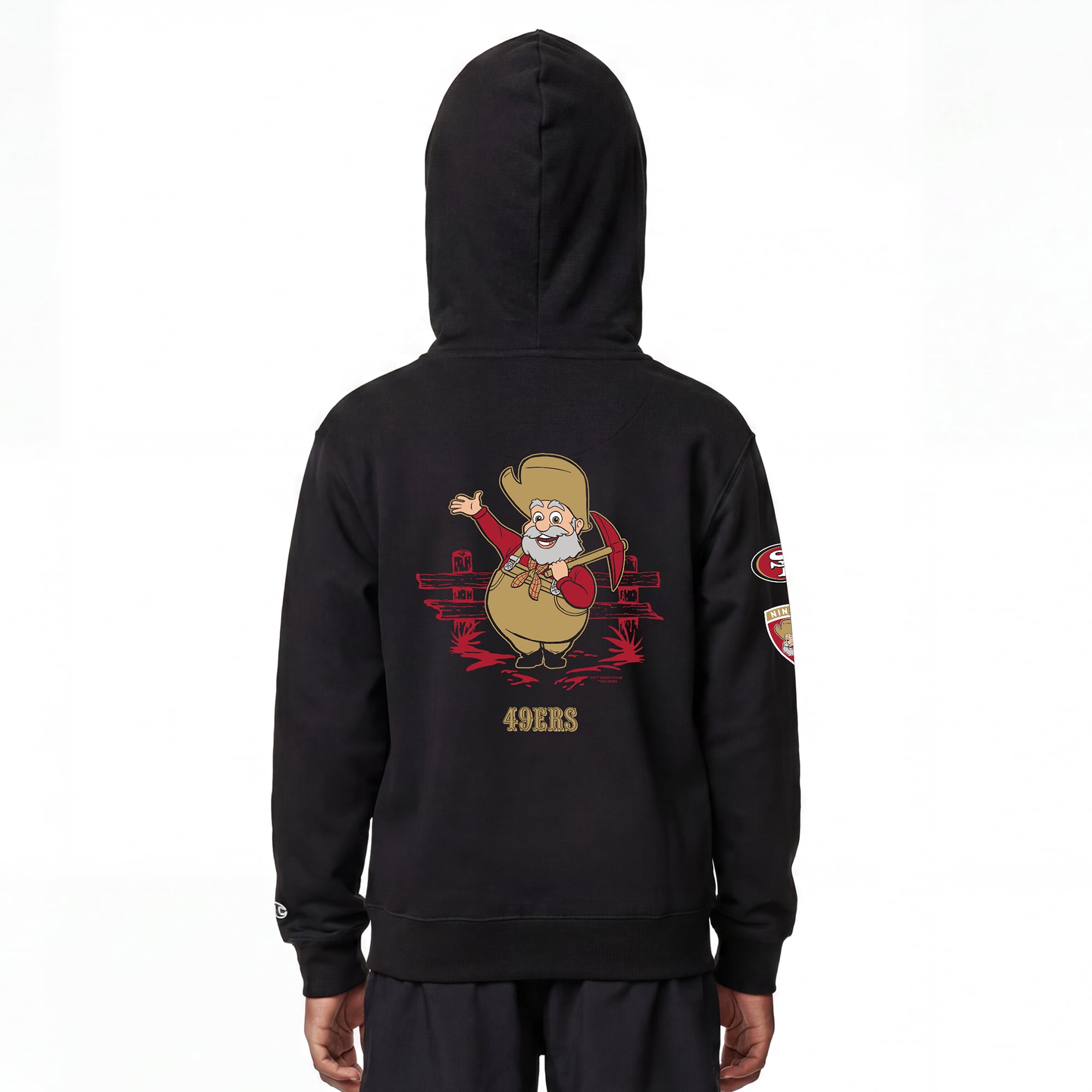 Sweat à capuche zippé Stinky Pete noir des 49ers de San Francisco, Disney x Champion pour enfants