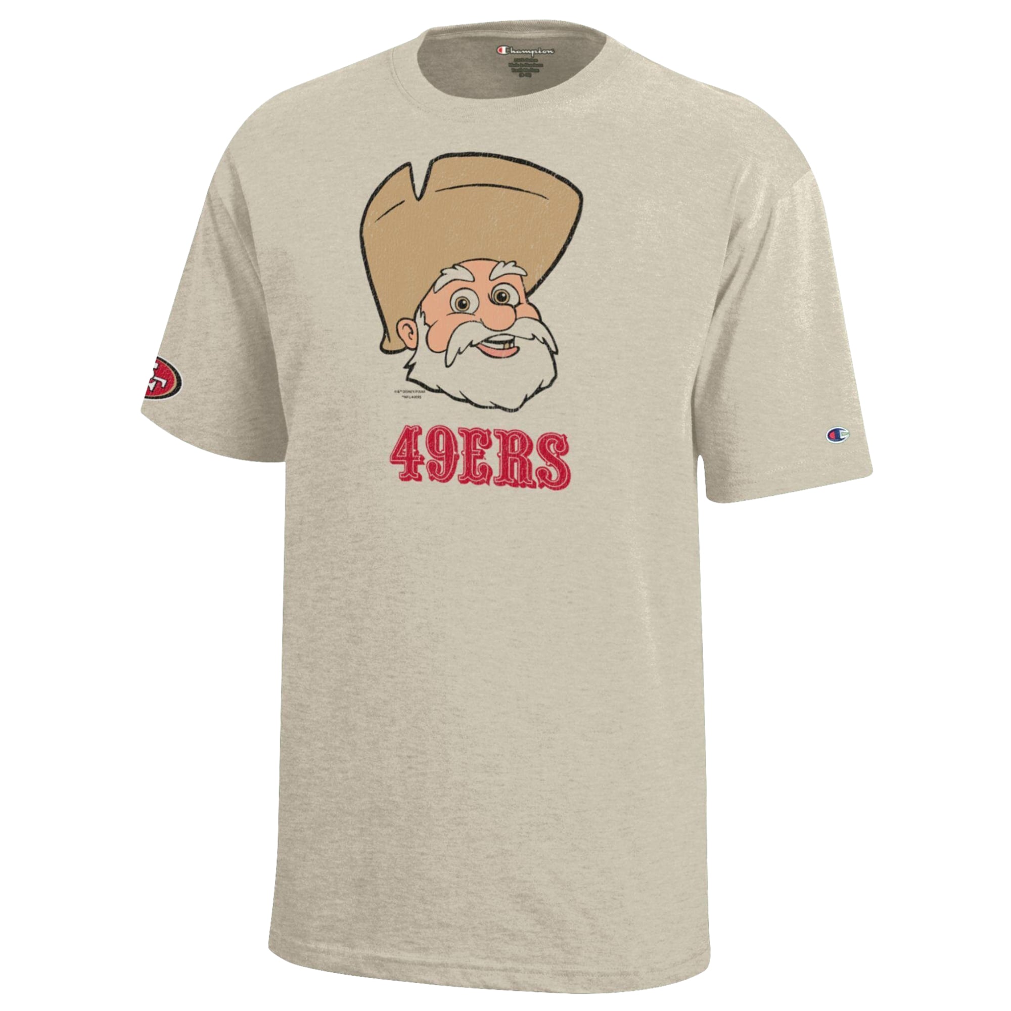 Youth Disney x Champion Oatmeal San Francisco 49ers Stinky Pete T-Shirt