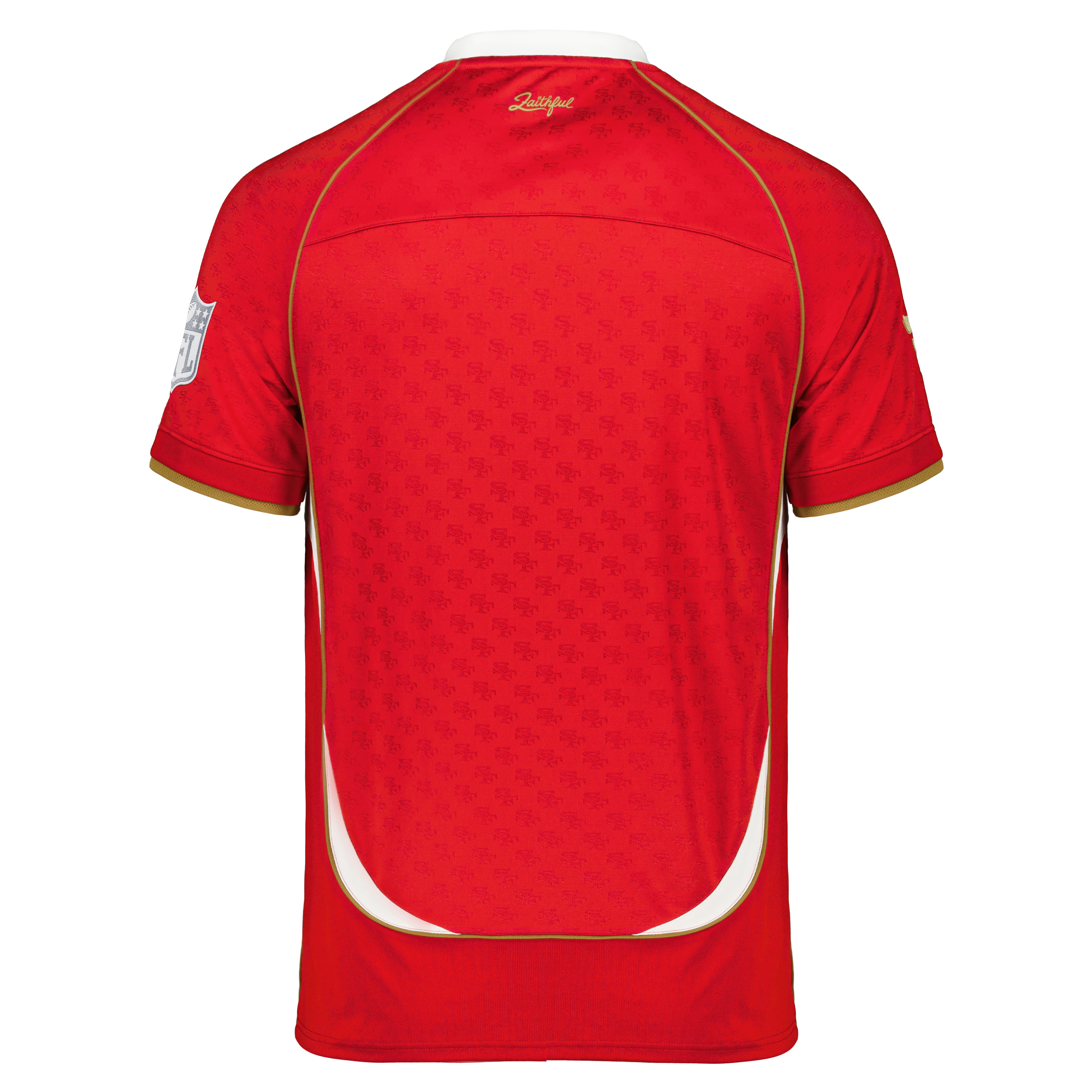 T-shirt de supporter Youth Fanatics Scarlet San Francisco 49ers Football x à col en V