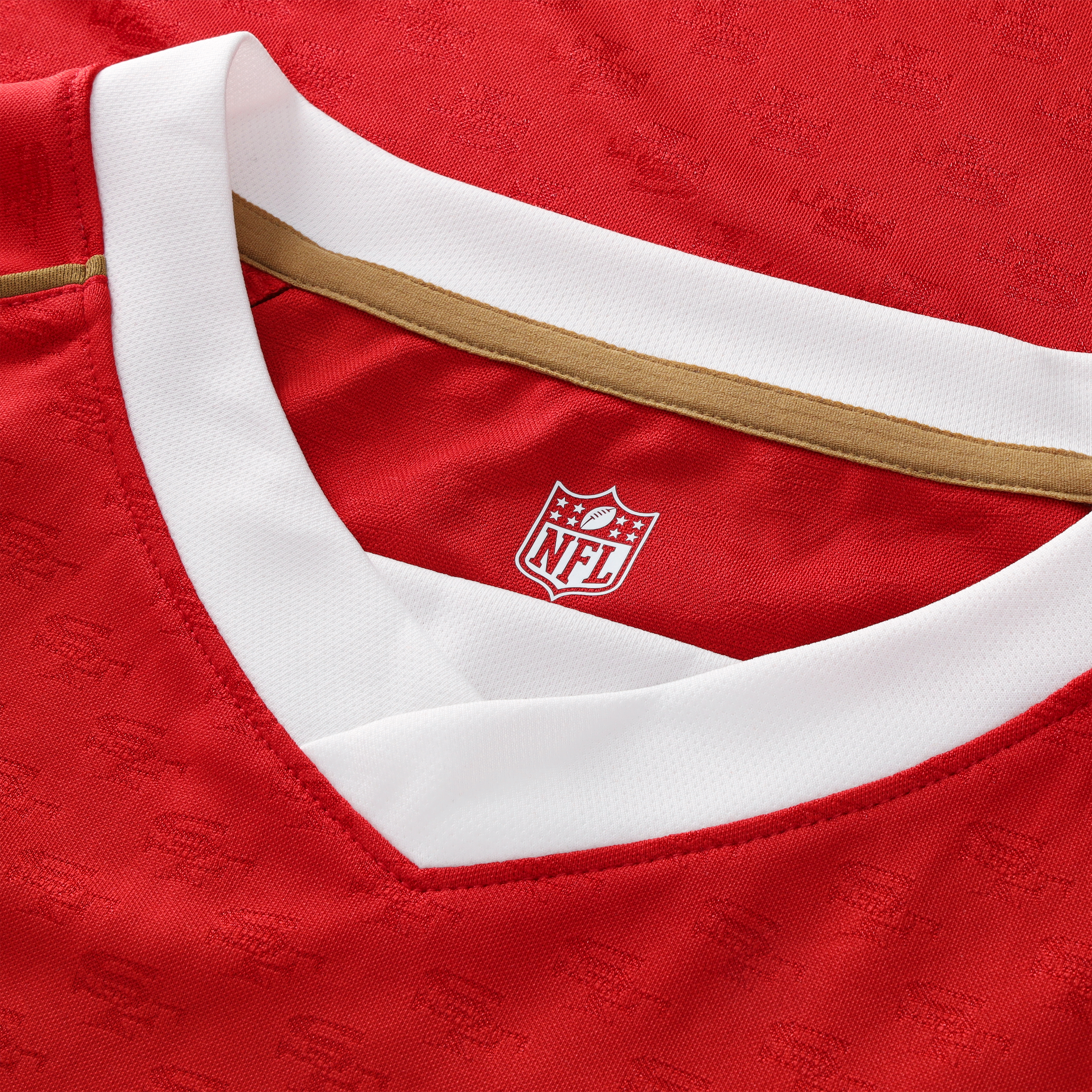 T-shirt de supporter Youth Fanatics Scarlet San Francisco 49ers Football x à col en V