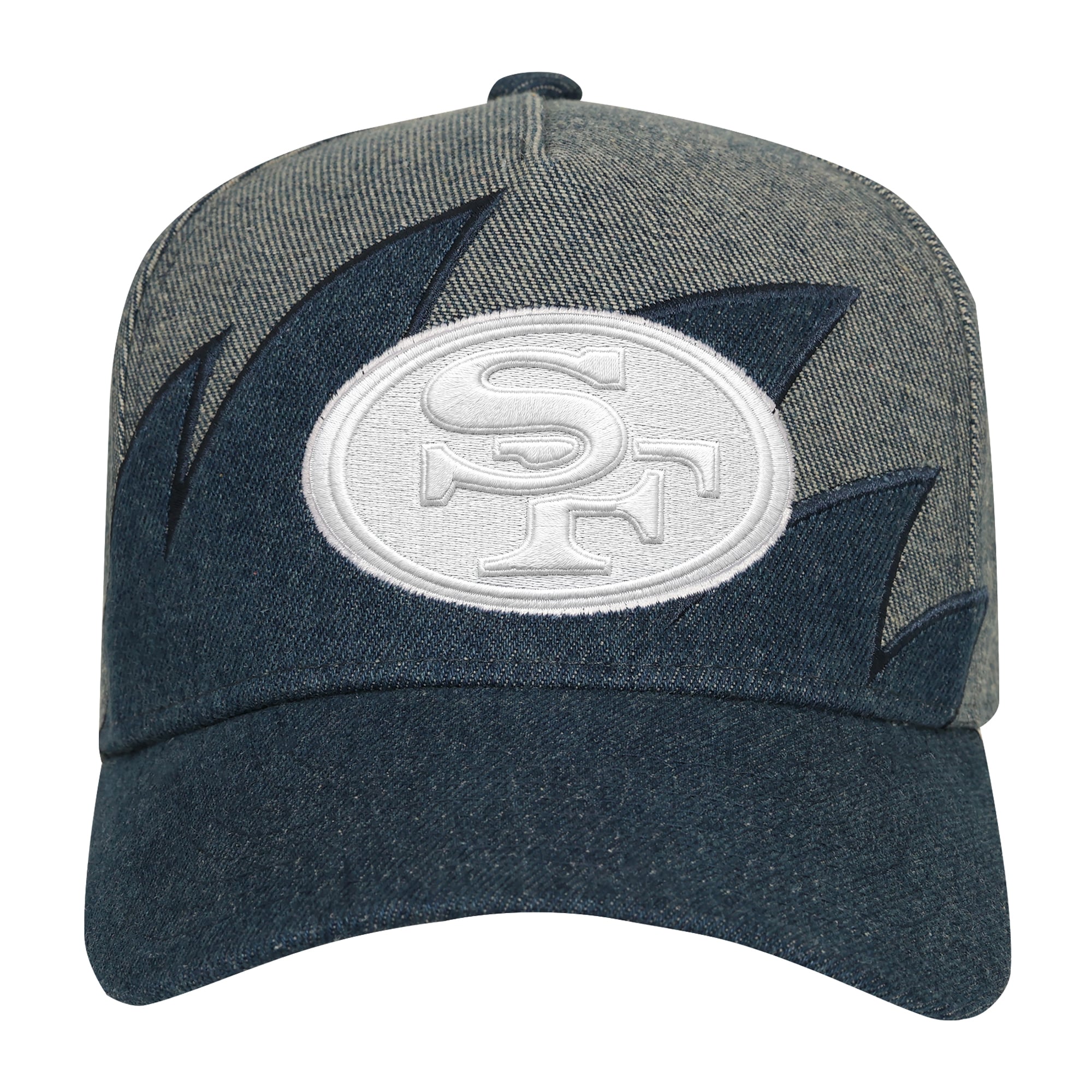 Casquette snapback Mitchell & Ness Denim San Francisco 49ers Sharktooth Pro Pinch pour enfant