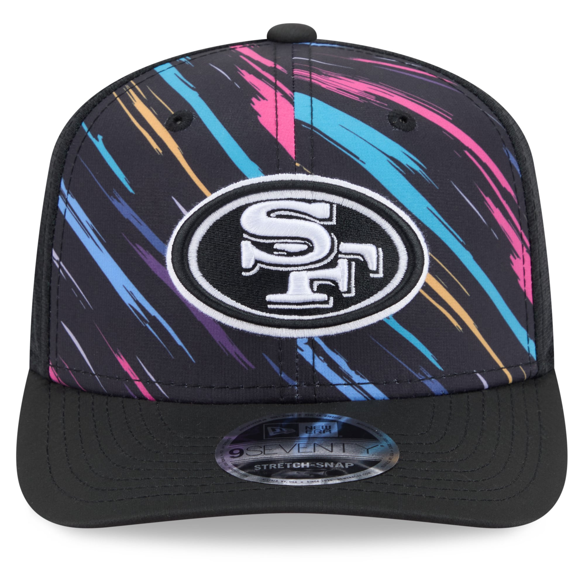 Youth New Era Black San Francisco 49ers 2026 NFL Crucial Catch 9SEVENTY Adjustable Trucker Hat