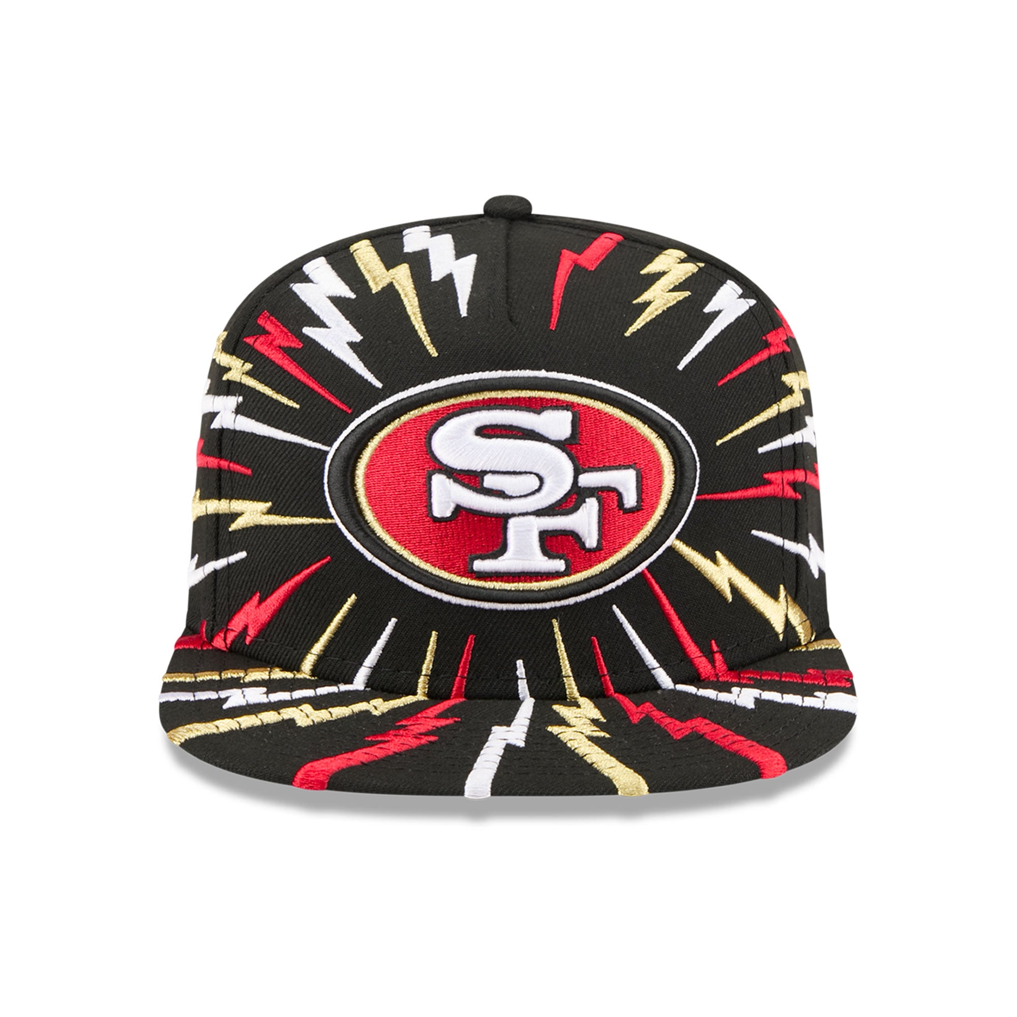 Youth New Era Black San Francisco 49ers Bolt A-Frame 9FIFTY Snapback Hat