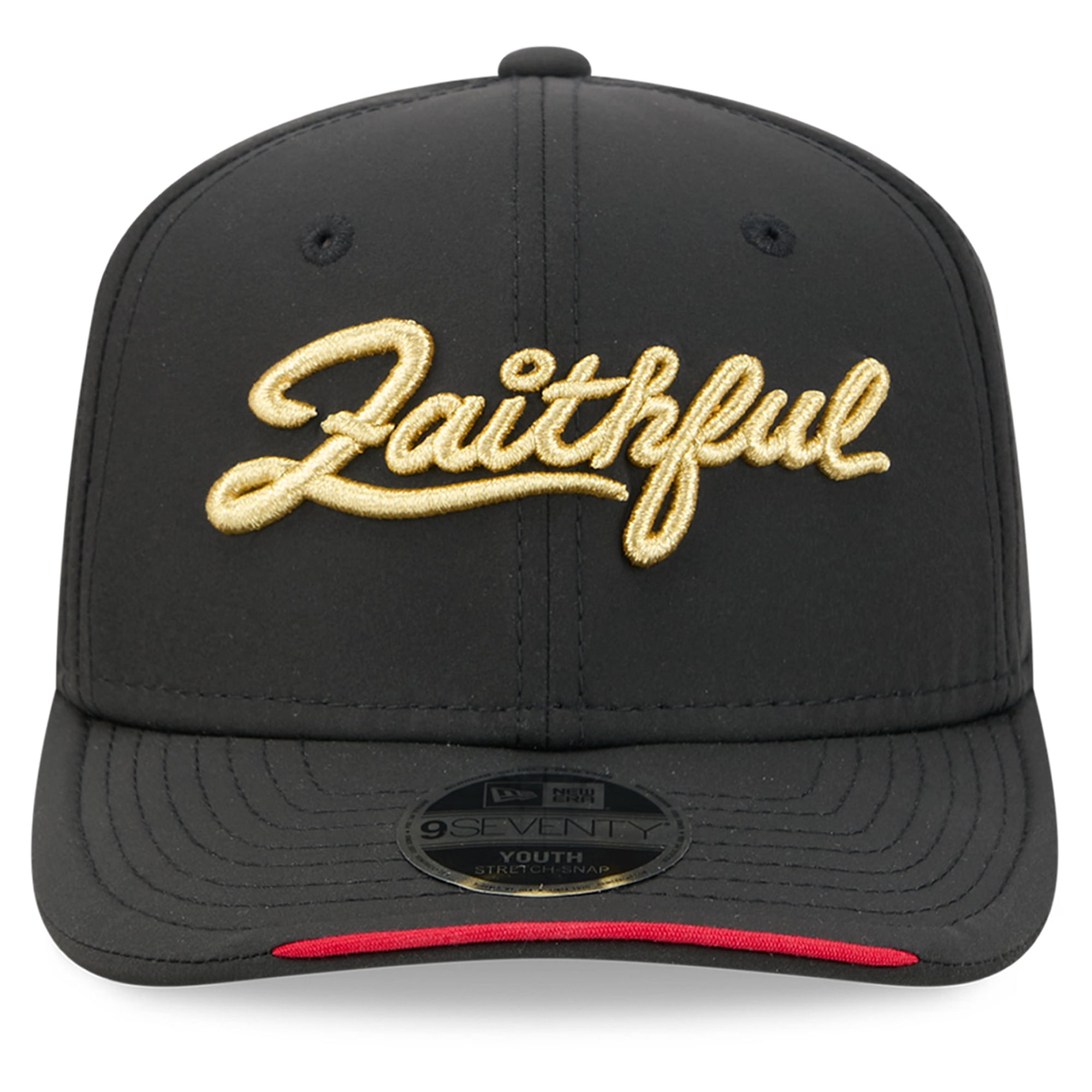 Casquette ajustable New Era noire pour jeunes, collection San Francisco 49ers Rivalries 9SEVENTY