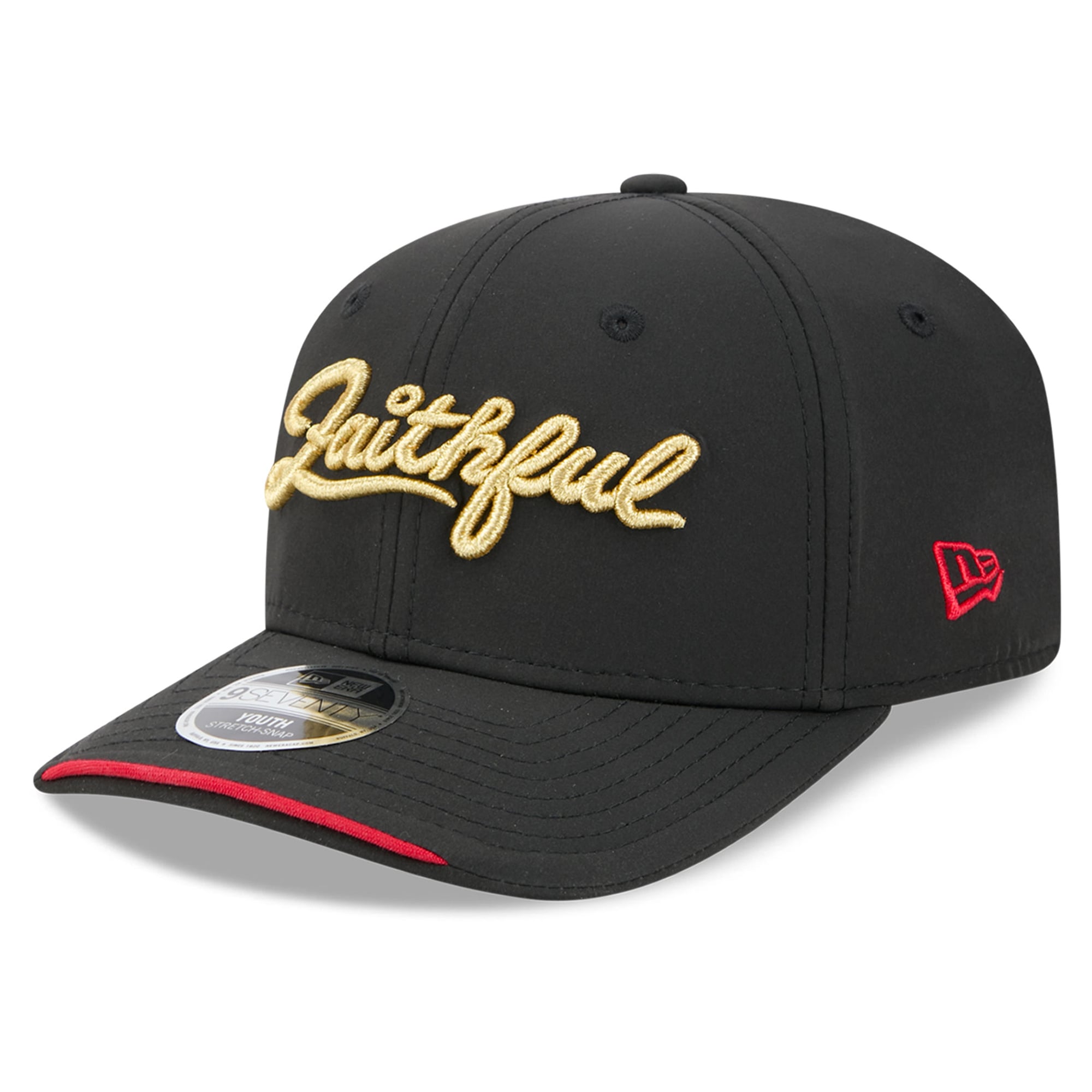 Casquette ajustable New Era noire pour jeunes, collection San Francisco 49ers Rivalries 9SEVENTY