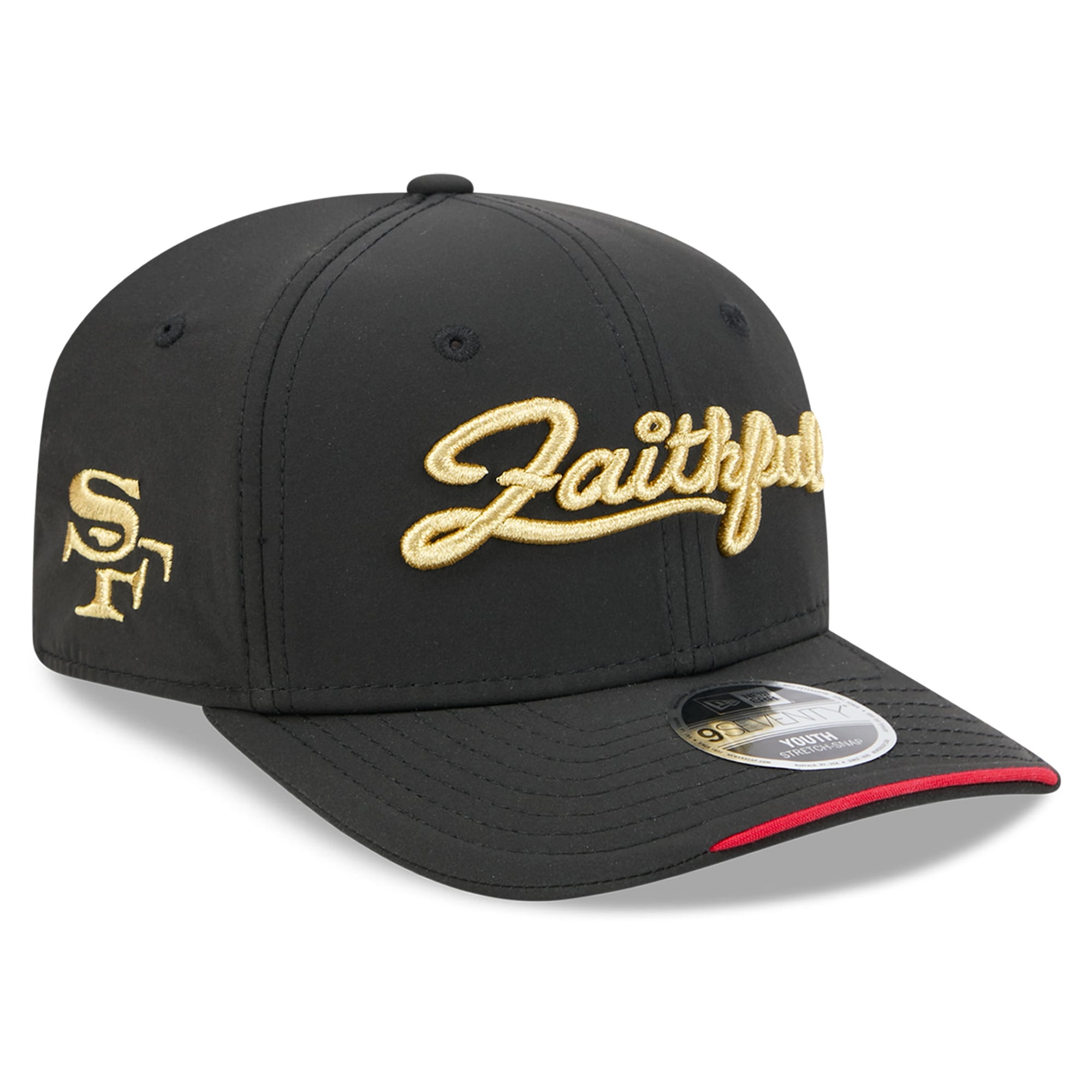 Youth New Era Black San Francisco 49ers Rivalries Collection 9SEVENTY Adjustable Hat