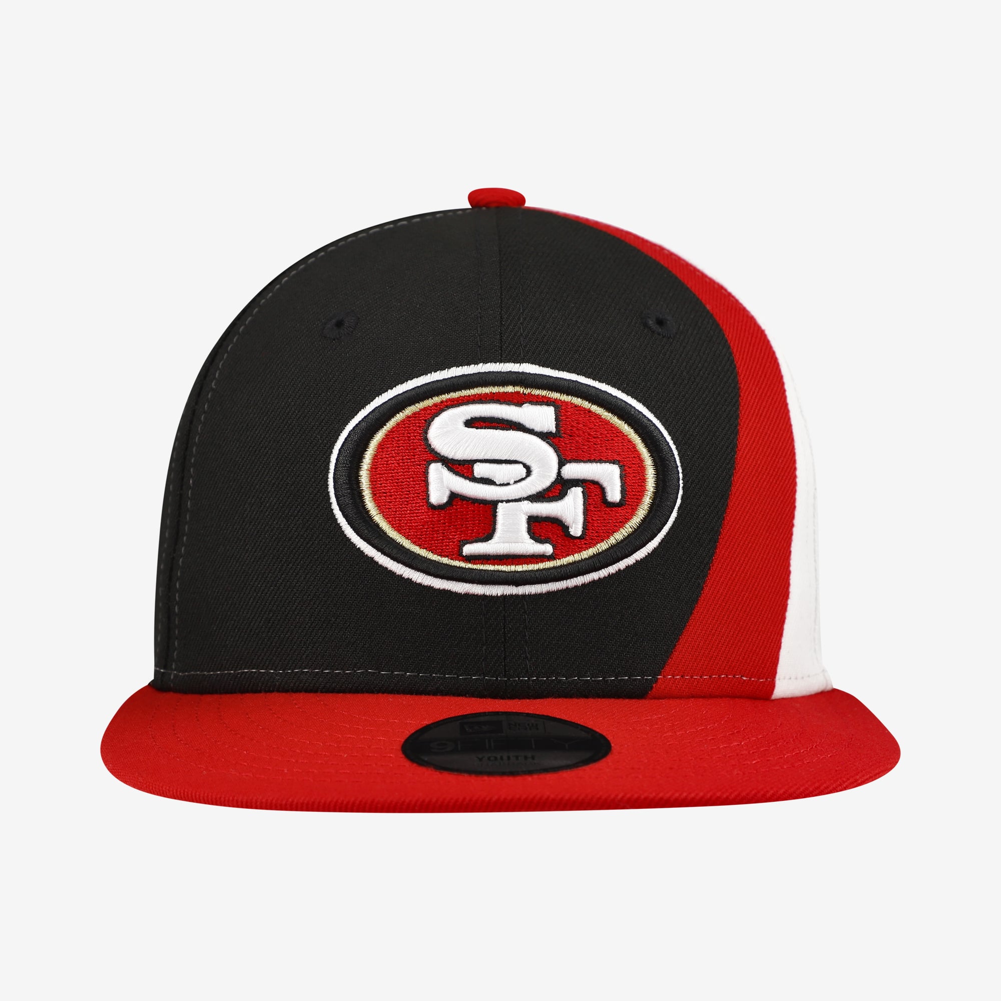 Casquette snapback New Era Shock 9FIFTY noire pour jeunes, San Francisco 49ers