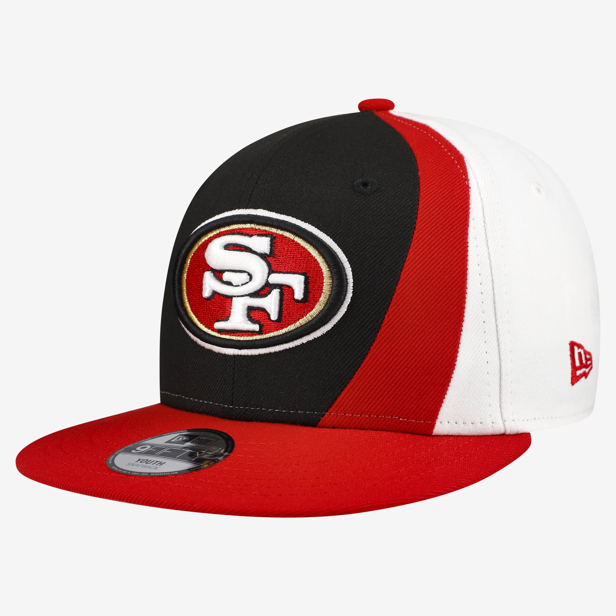 Casquette snapback New Era Shock 9FIFTY noire pour jeunes, San Francisco 49ers