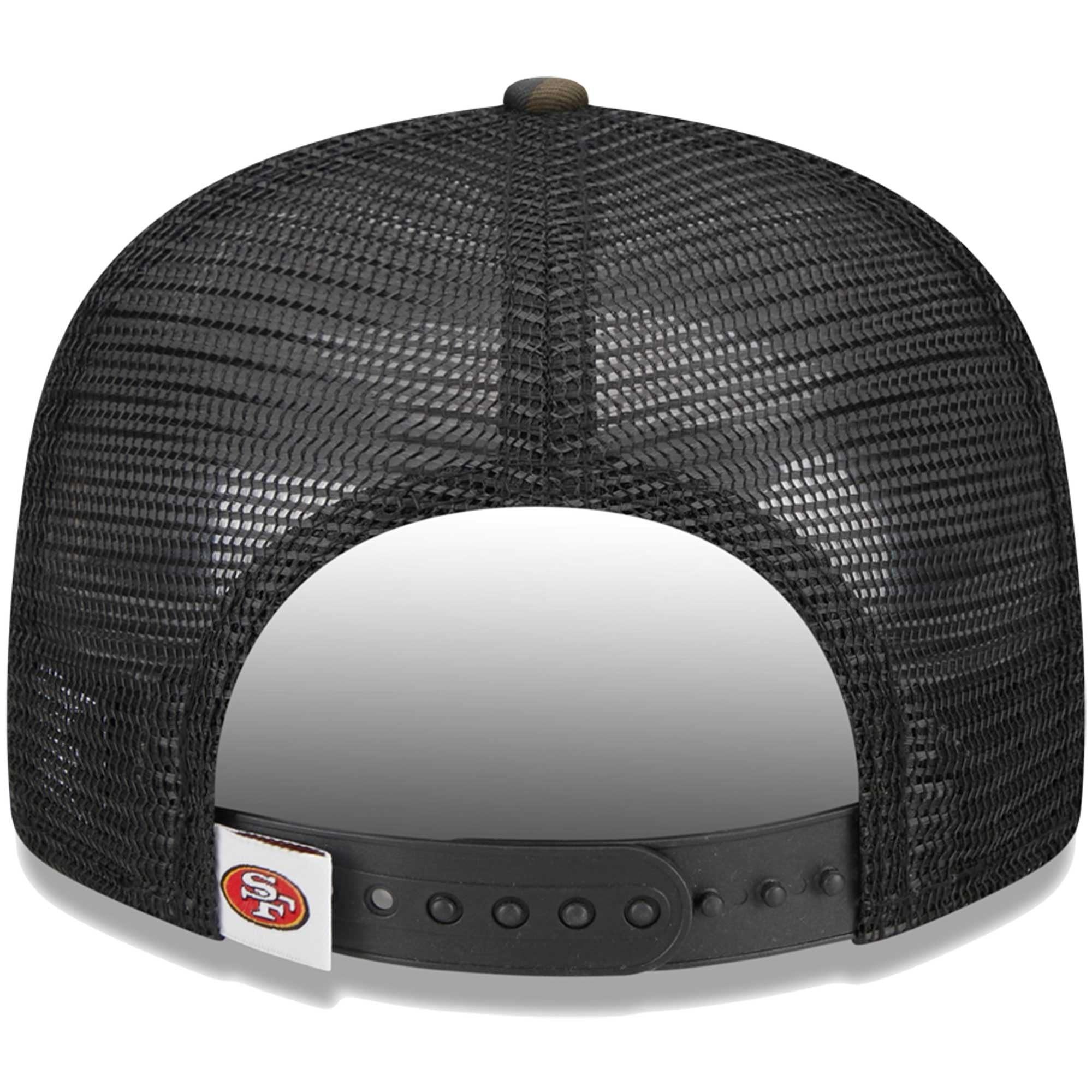 Casquette trucker 9FIFTY à fermeture snapback New Era camouflage San Francisco 49ers pour jeunes