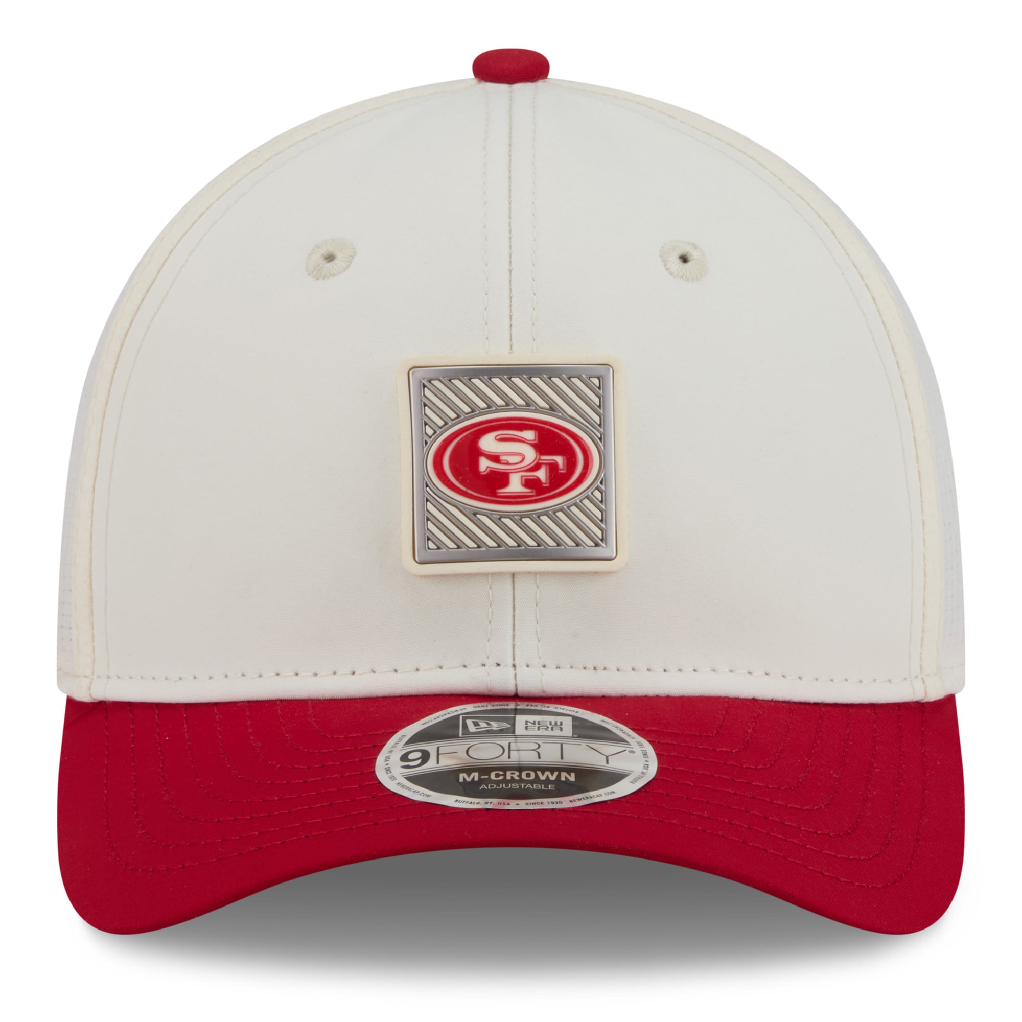 Youth New Era Cream/Scarlet San Francisco 49ers 2026 Training Camp 9FORTY M-Crown Adjustable Hat