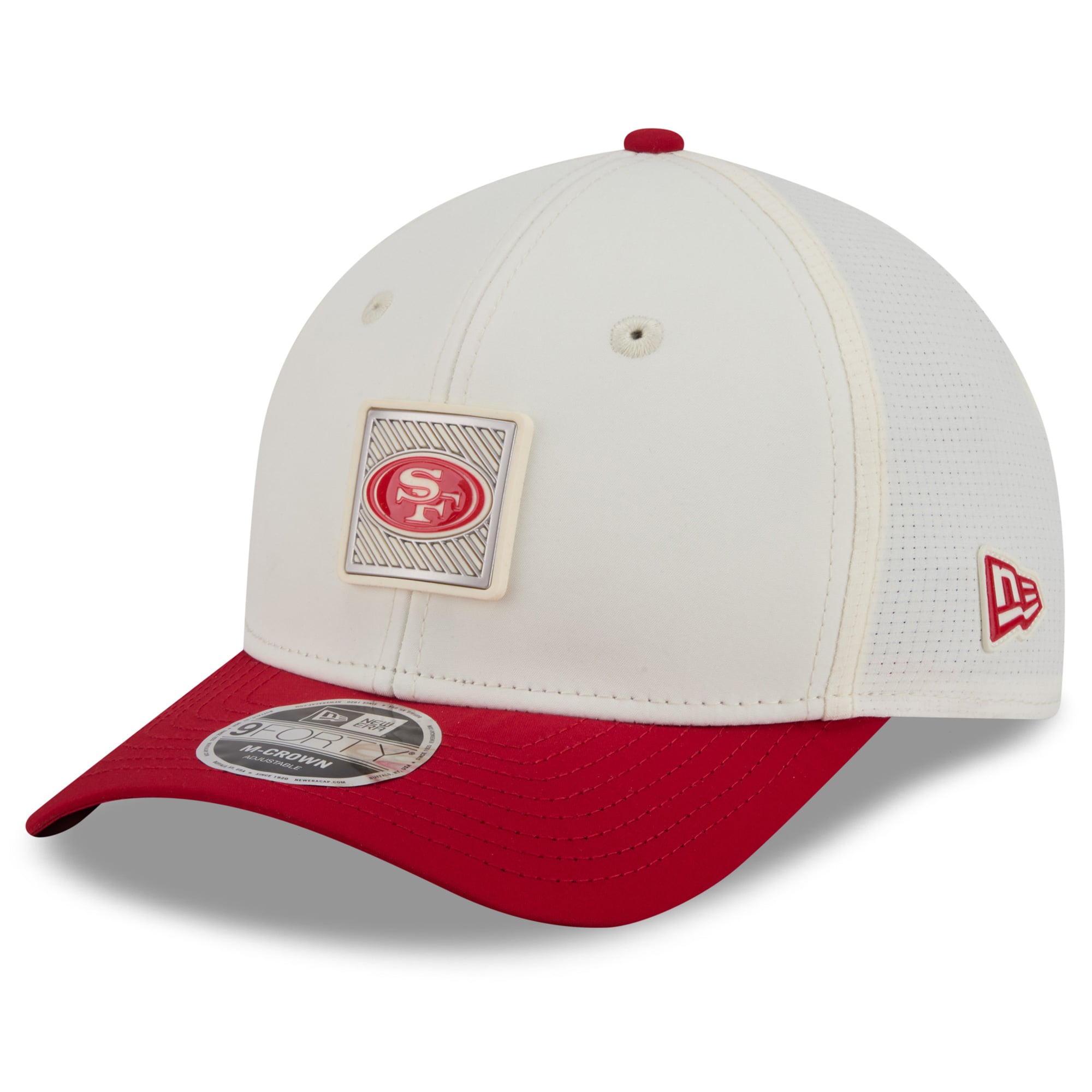 Youth New Era Cream/Scarlet San Francisco 49ers 2026 Training Camp 9FORTY M-Crown Adjustable Hat