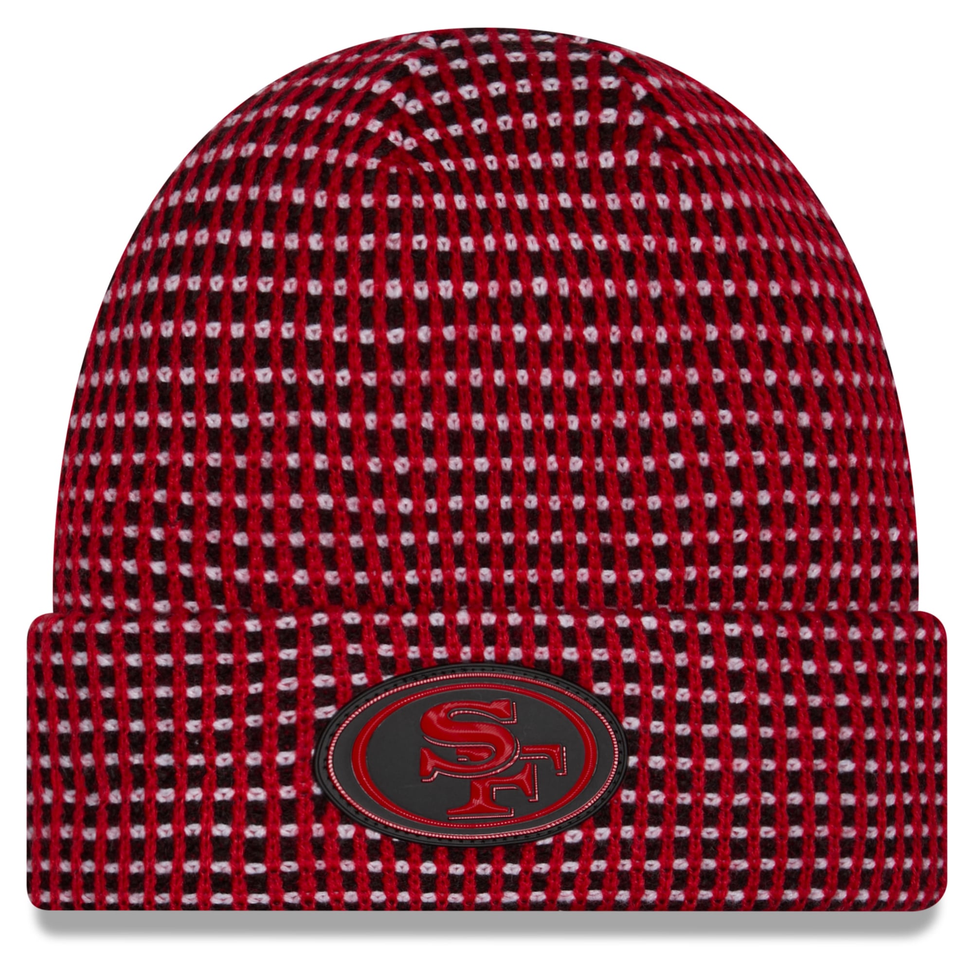 Bonnet à revers New Era Scarlet San Francisco 49ers 2026 pour jeunes, idéal pour les sorties d'urgence.