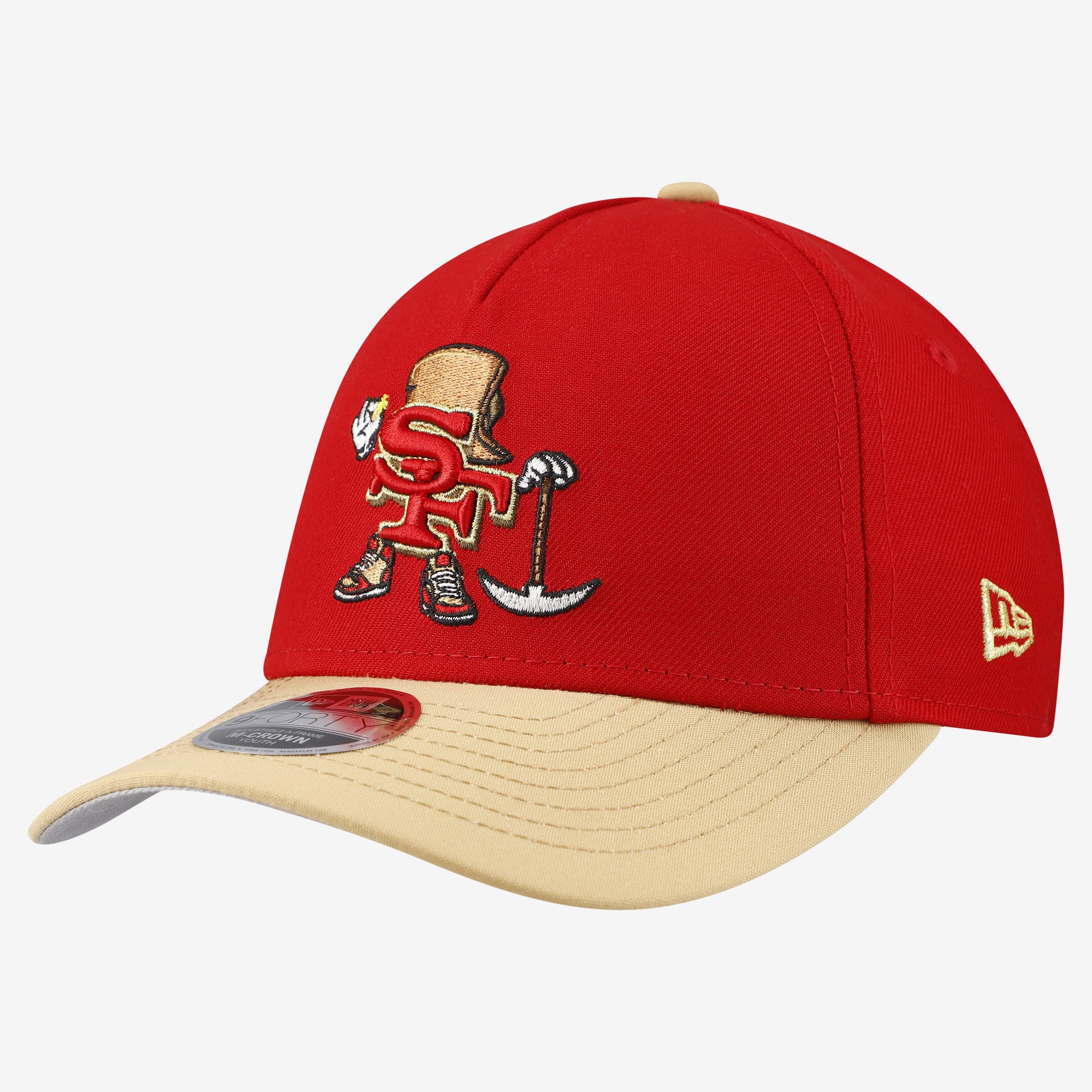 Casquette ajustable New Era Scarlet San Francisco 49ers Cartoon 9FORTY pour jeunes