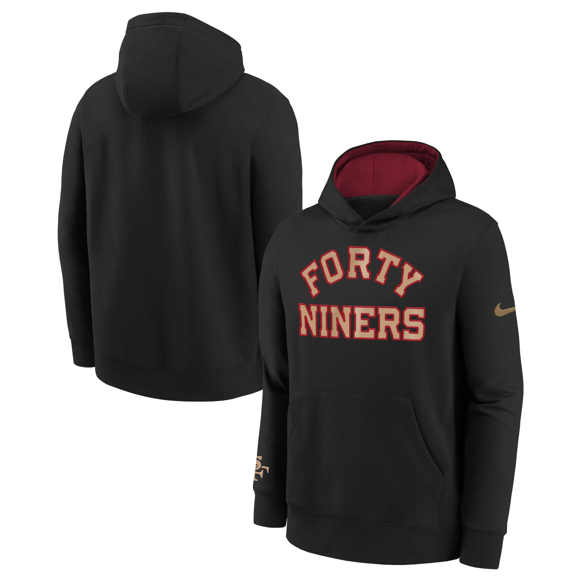 Sweat à capuche Nike Club Rivalries Collection pour jeunes, noir, San Francisco 49ers