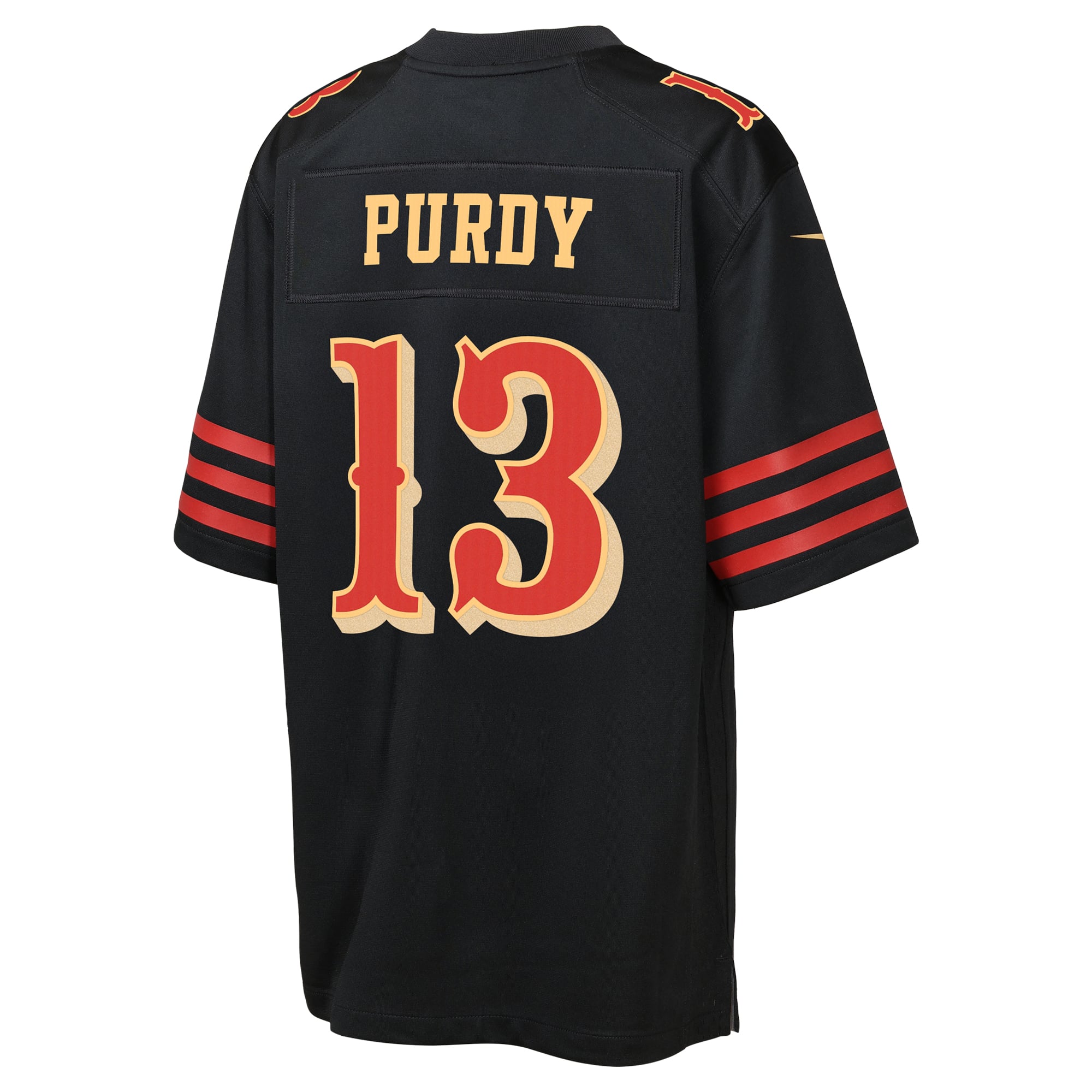 Maillot de match Nike Brock Purdy noir la collection Rivalries des 49ers San Francisco pour jeunes