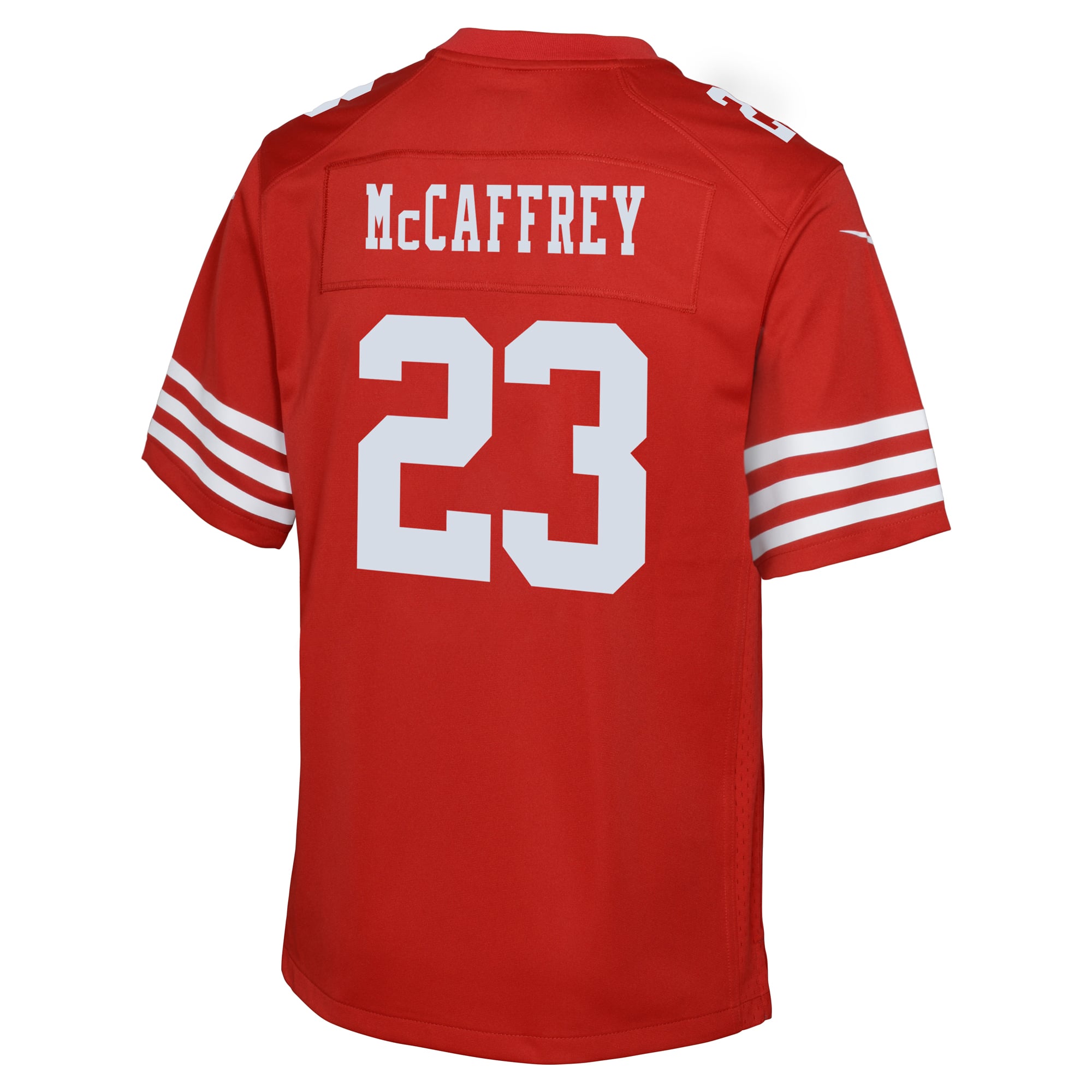 Youth Nike Christian McCaffrey Scarlet San Francisco 49ers 80th Anniversary Game Jersey