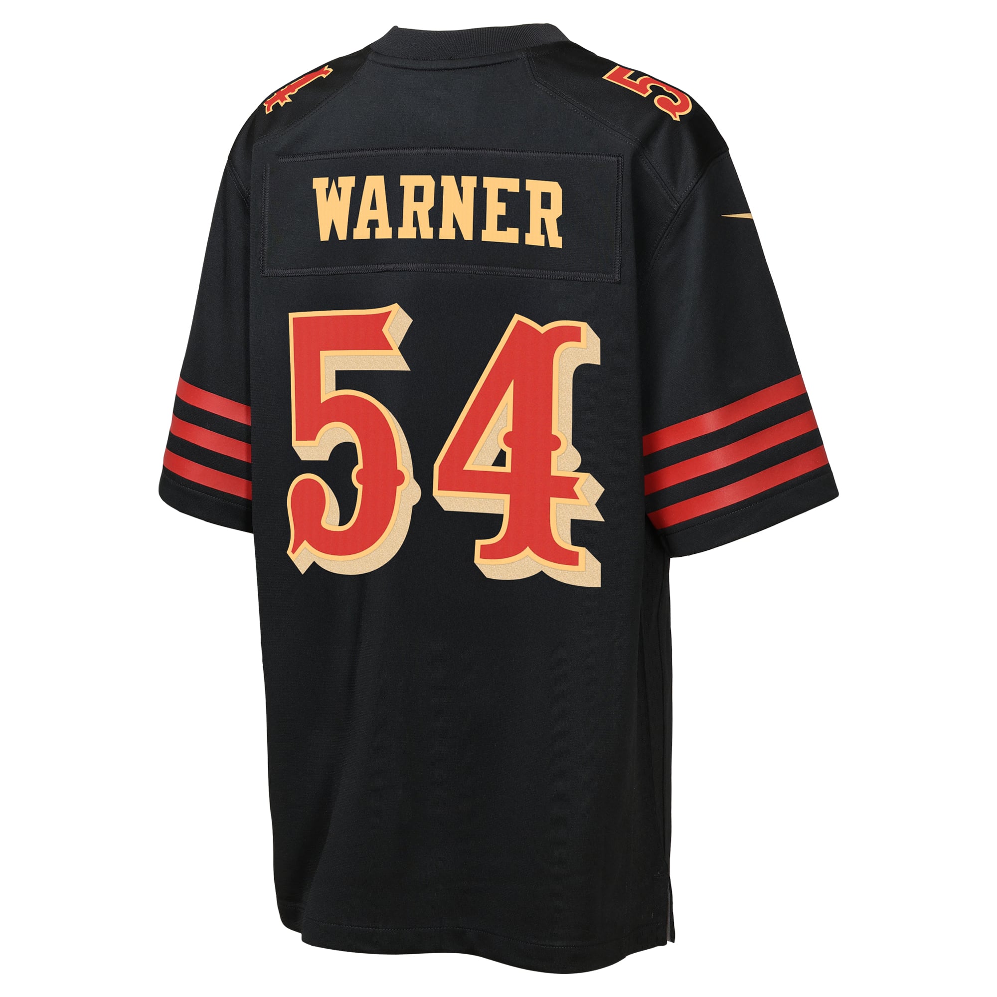 Maillot de match Nike Fred Warner noir pour enfant, collection Rivalries des 49ers San Francisco