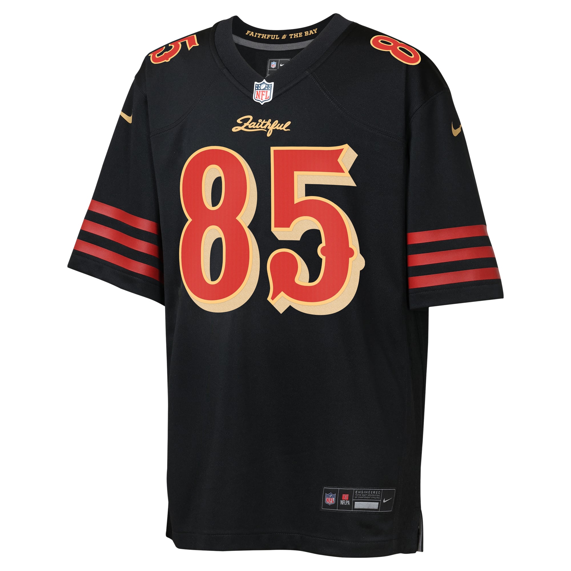 Maillot de match Nike George Kittle noir la collection Rivalries des 49ers San Francisco pour jeunes