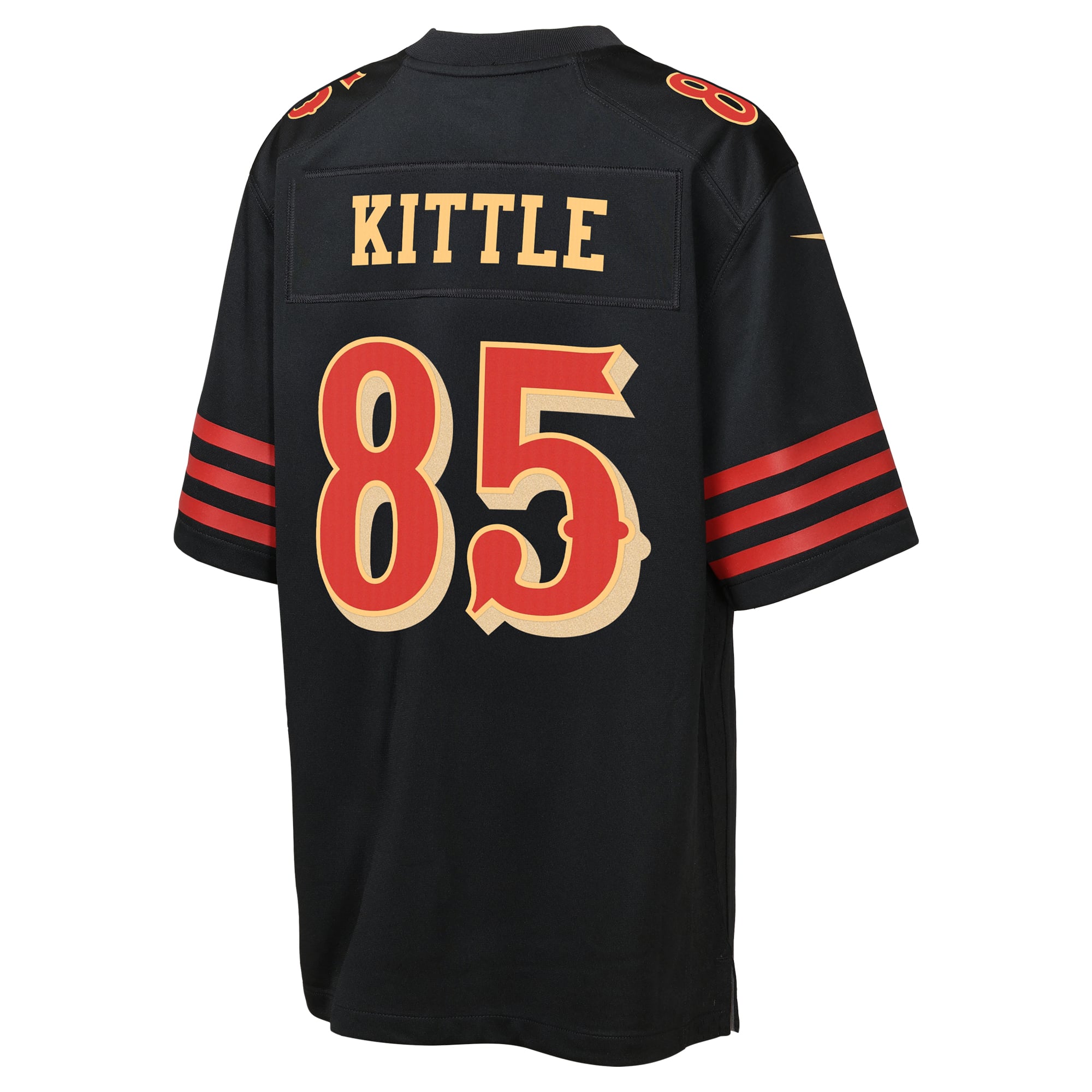 Maillot de match Nike George Kittle noir la collection Rivalries des 49ers San Francisco pour jeunes