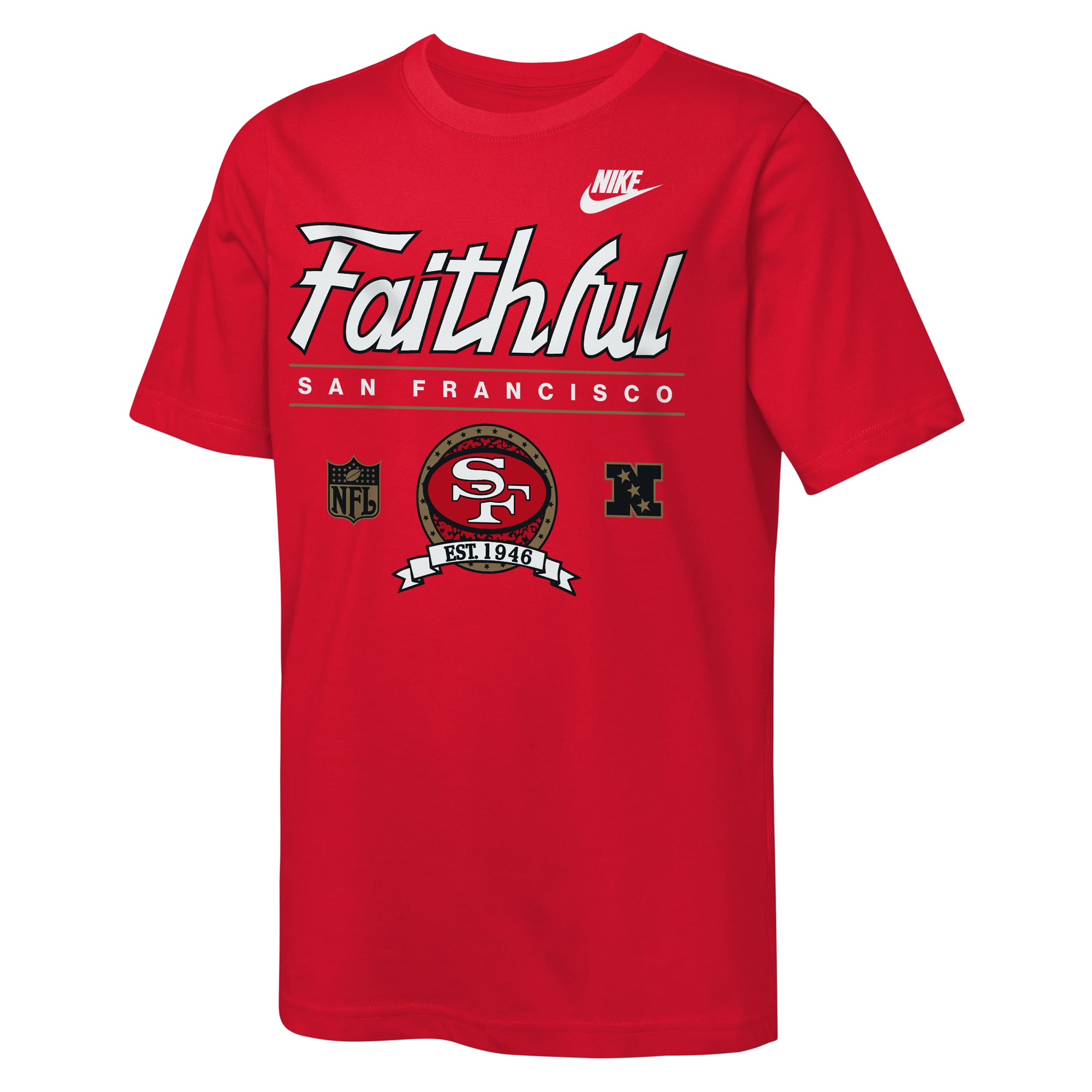 T-shirt Nike Scarlet San Francisco 49ers Hometown Rewind Slub Dri-FIT pour enfant
