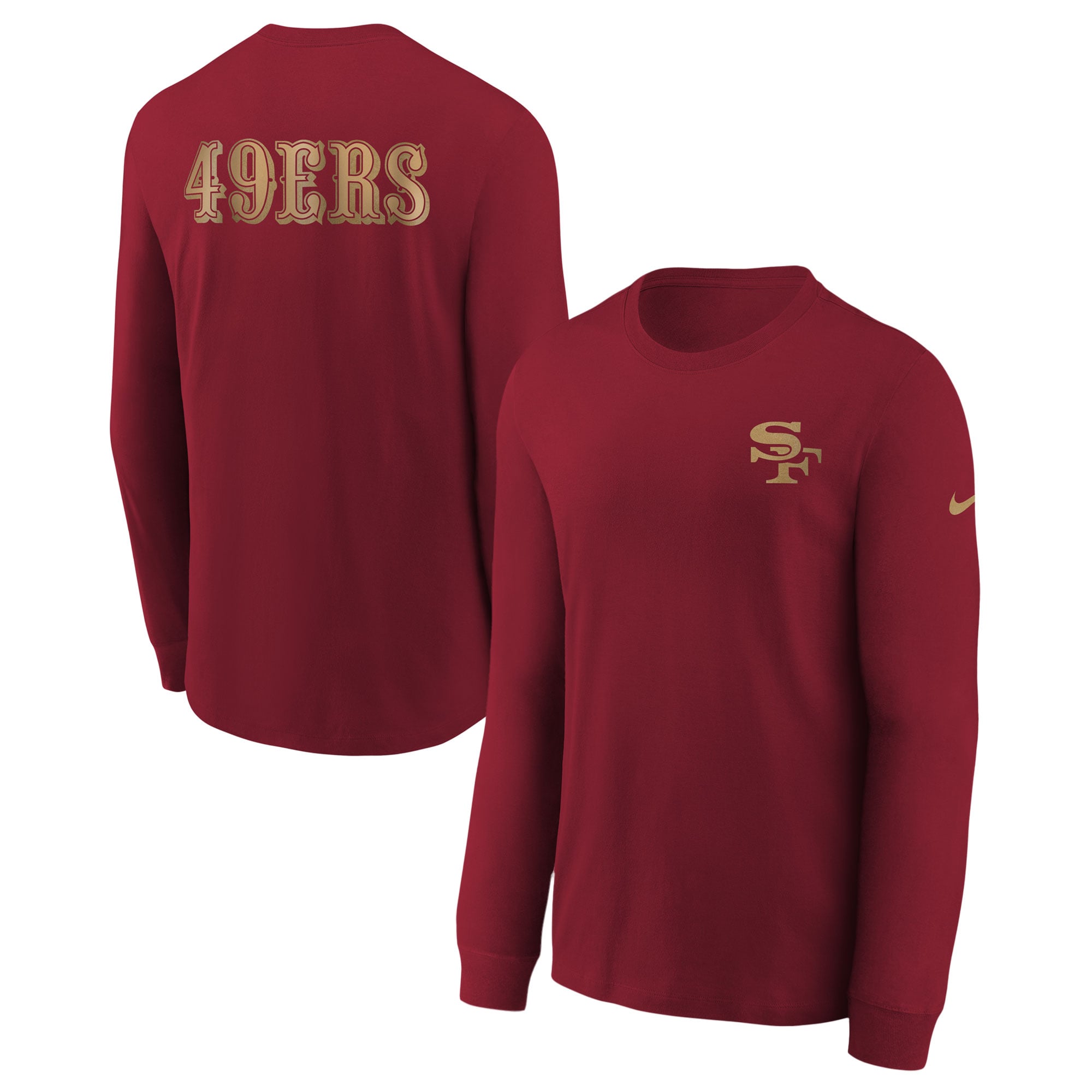 T-shirt à manches longues Nike Scarlet San Francisco 49ers Collection Rivalités pour jeunes