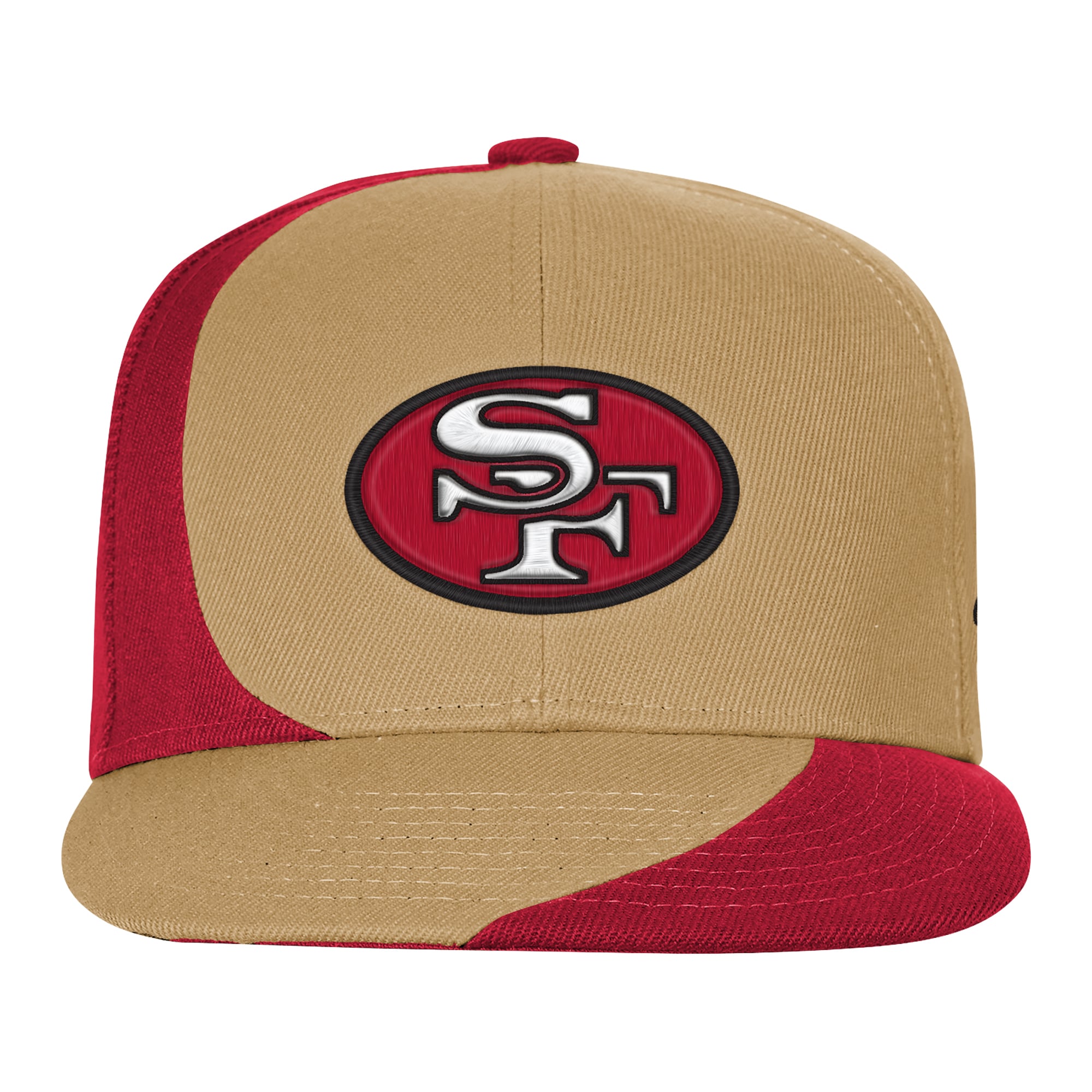 Casquette rétro à pression latérale Outerstuff or/écarlate pour jeunes des 49ers de San Francisco