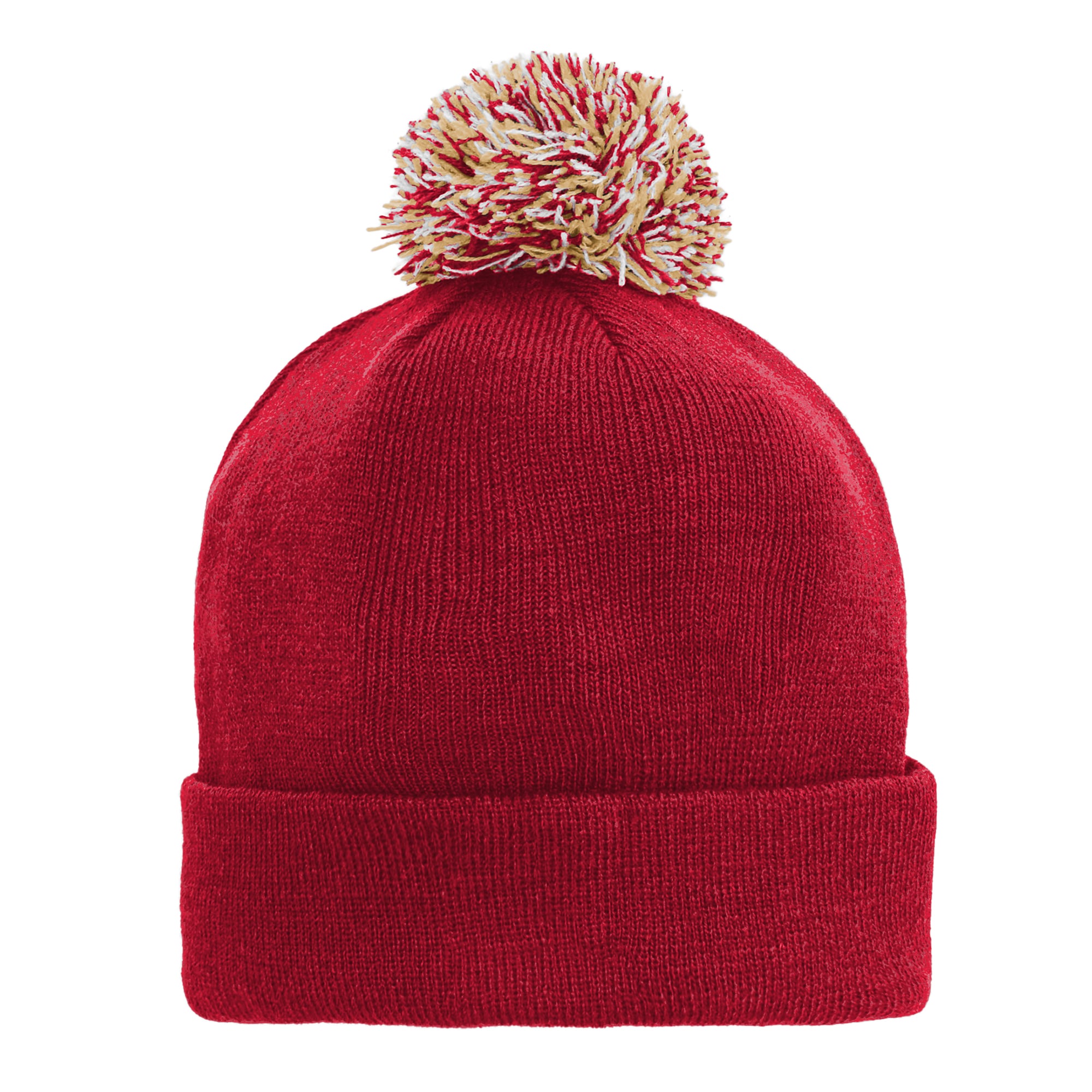 Bonnet à revers Outerstuff rouge écarlate des 49ers de San Francisco avec pompon