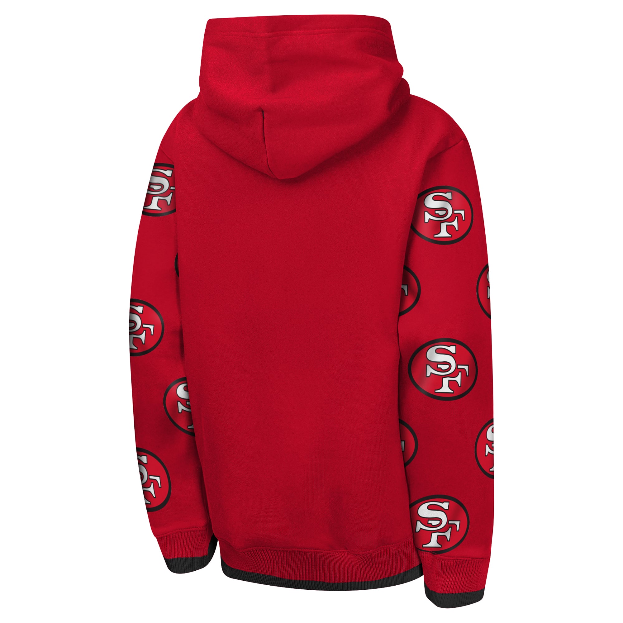 Youth Outerstuff Scarlet San Francisco 49ers Retro Draft Day Chenille Pullover Hoodie