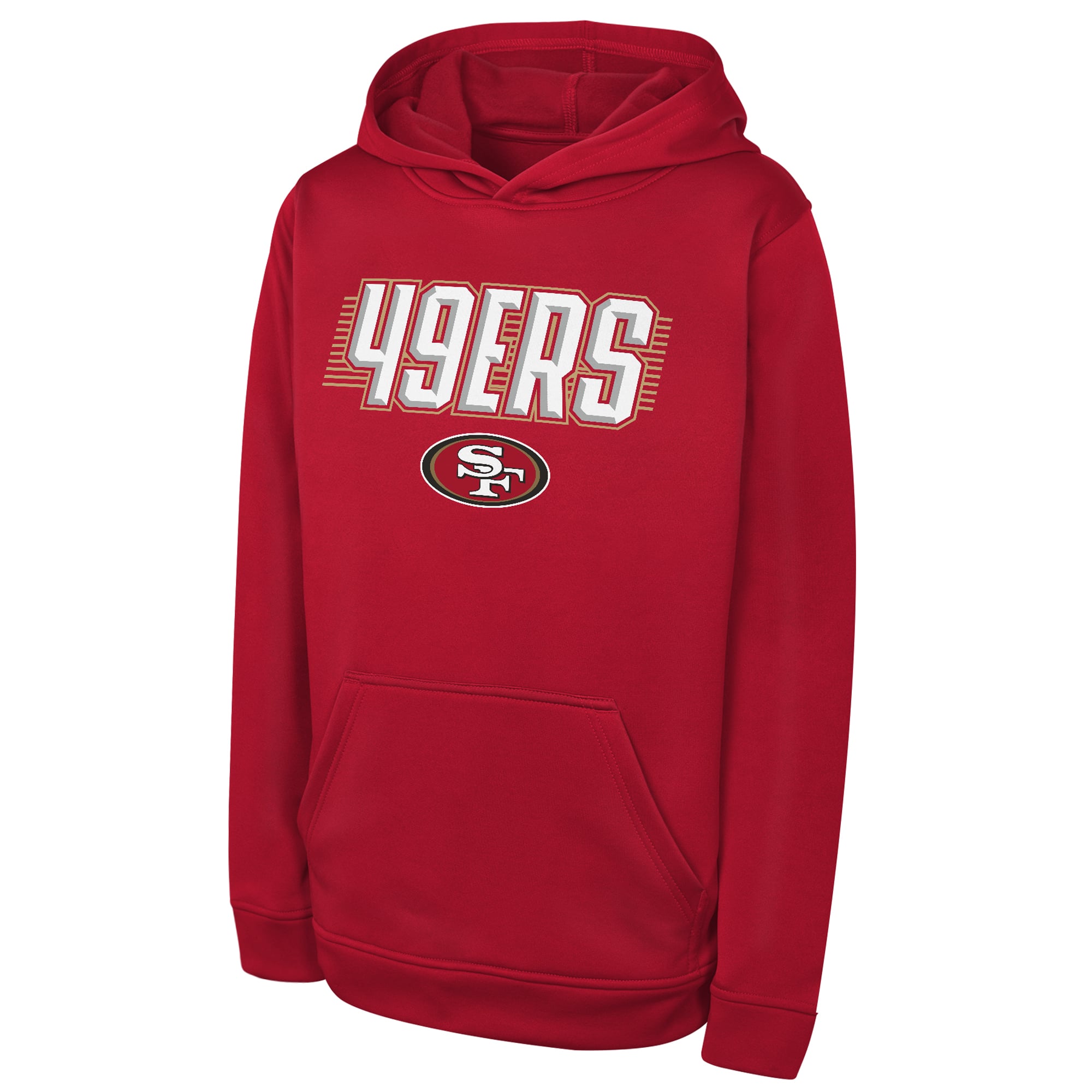 Sweat à capuche de performance Outerstuff Scarlet San Francisco 49ers pour jeunes