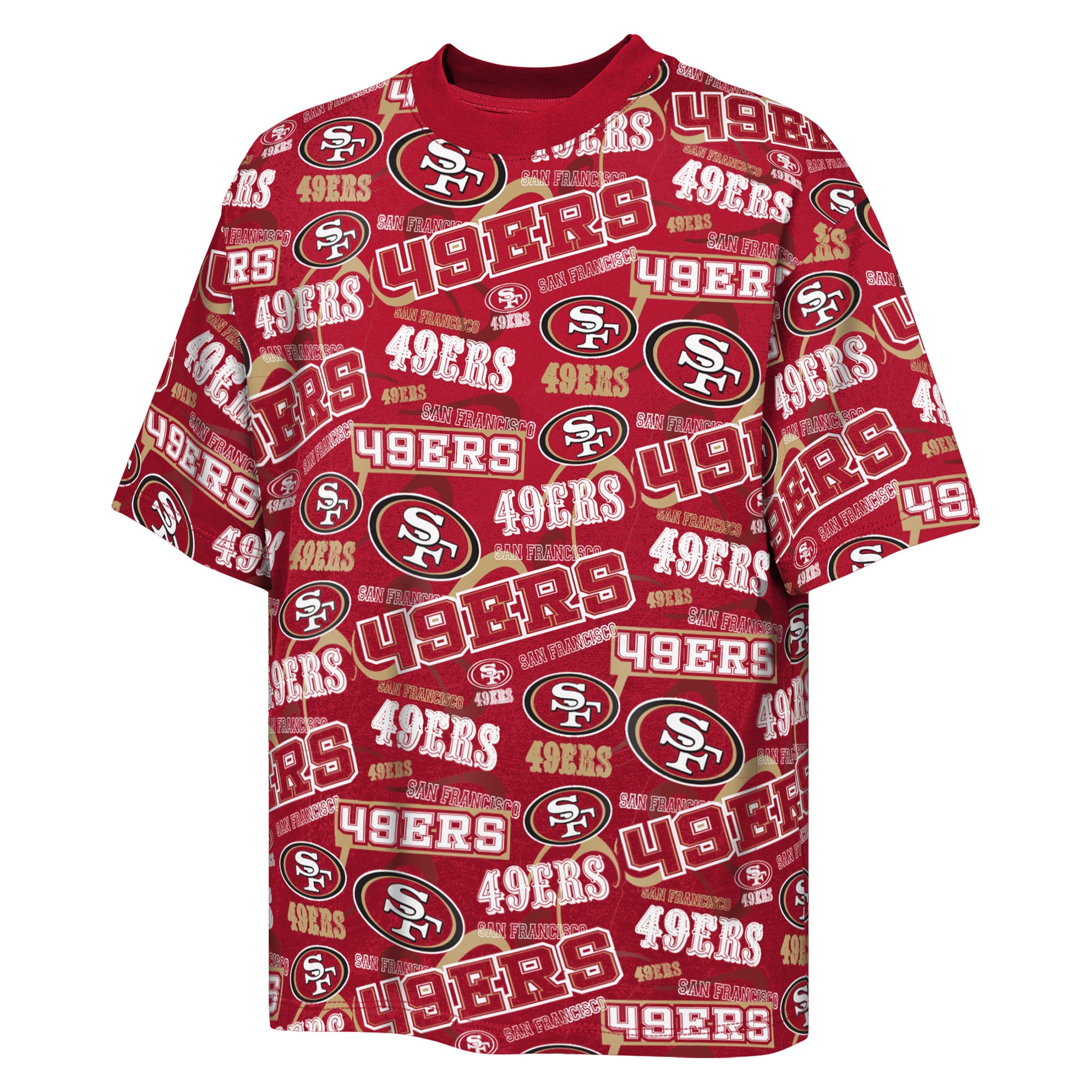 Youth Outerstuff  Scarlet San Francisco 49ers Shift Crew T-Shirt