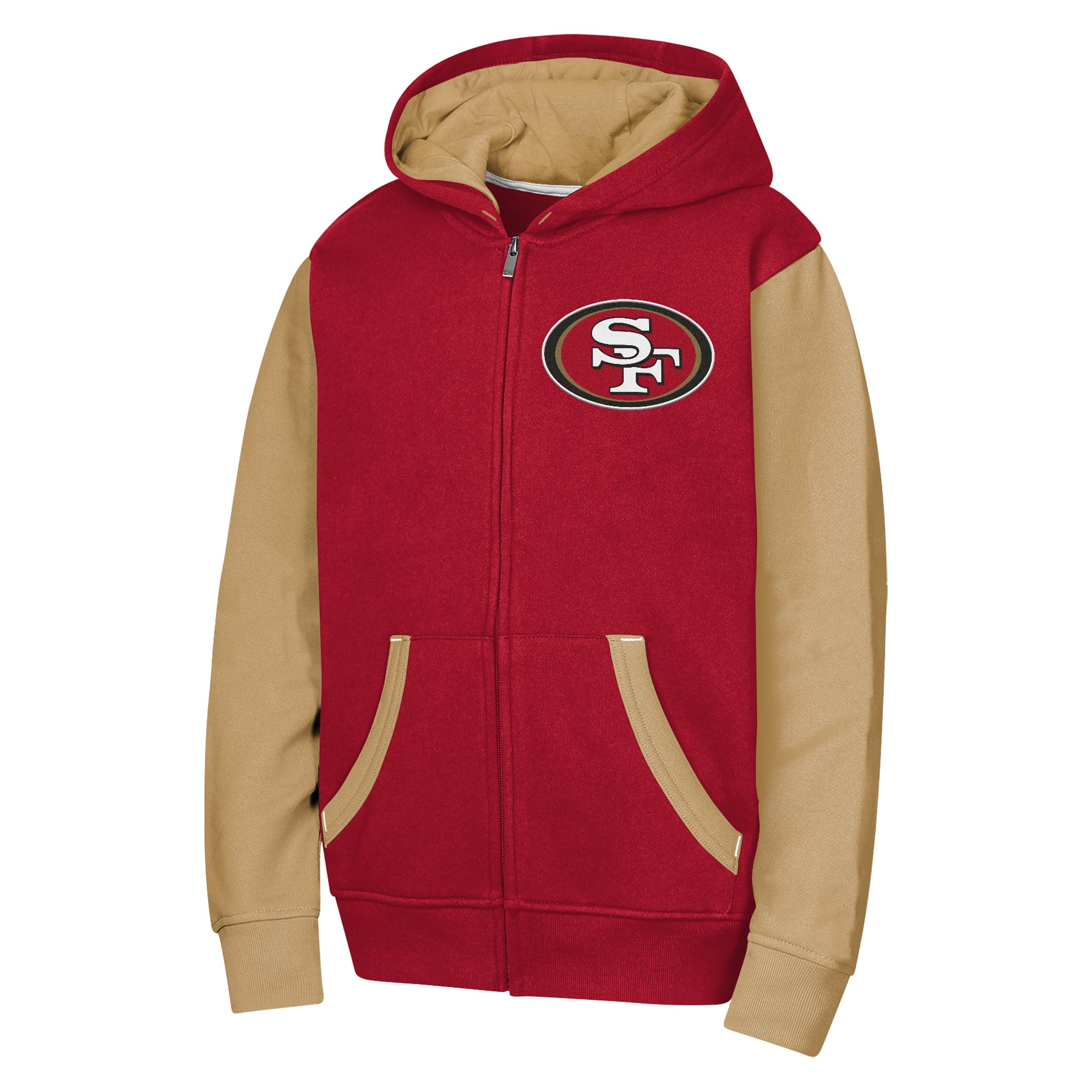 Sweat à capuche zippé Outerstuff Scarlet San Francisco 49ers Stadium pour jeunes