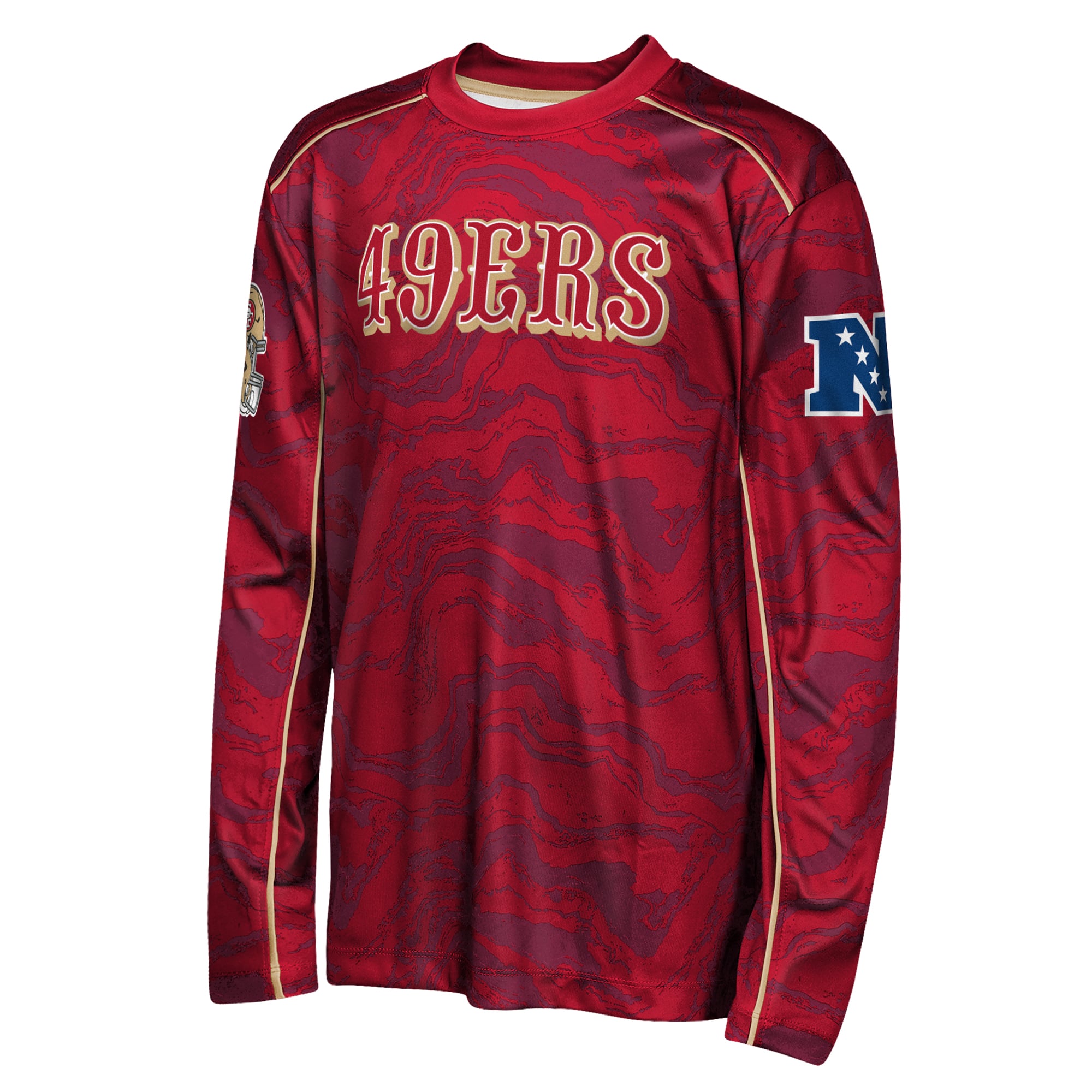 Youth Outerstuff Scarlet San Francisco 49ers Tailgate Performance Long Sleeve T-Shirt