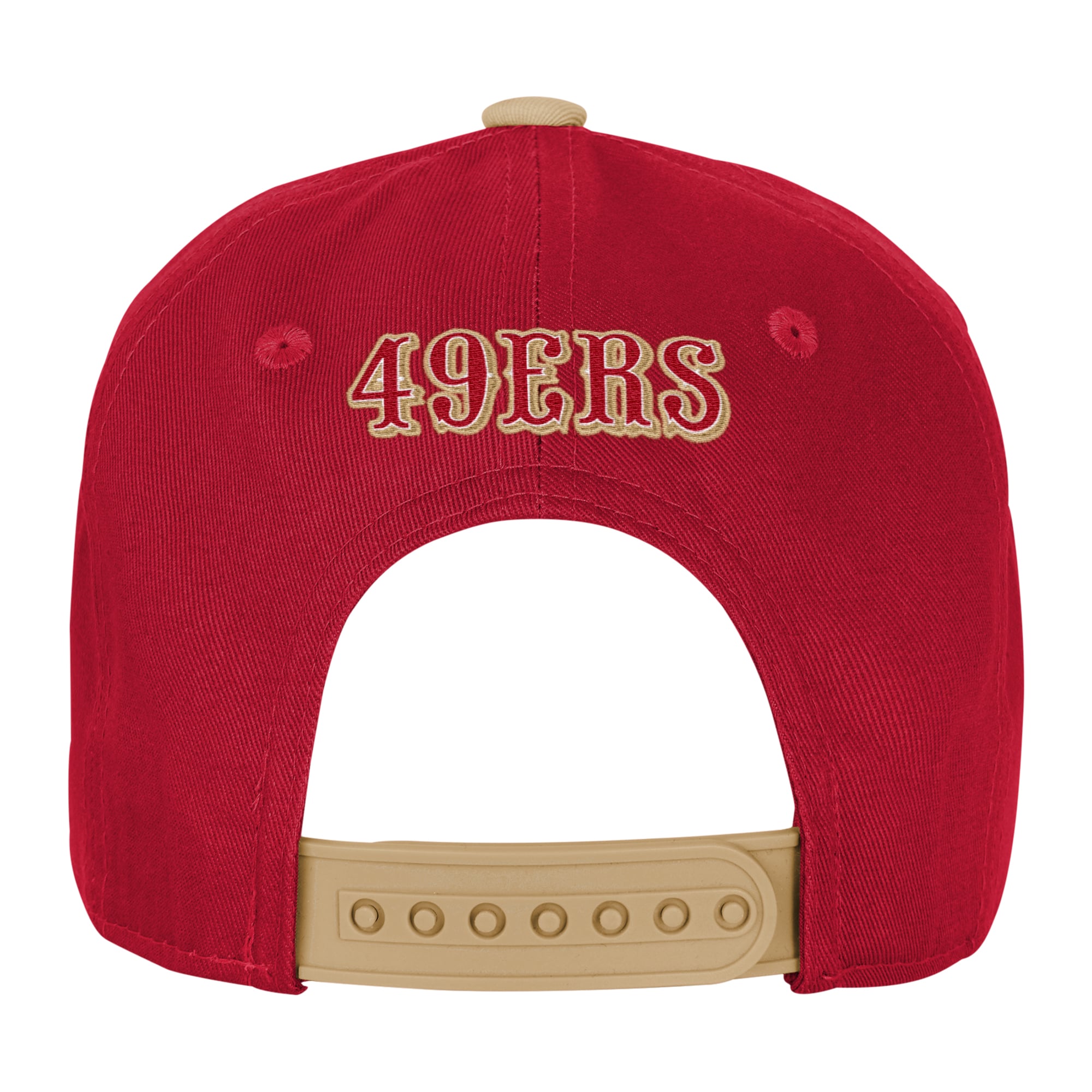 Casquette à visière plate Outerstuff rouge écarlate et or des 49ers de San Francisco pour jeunes